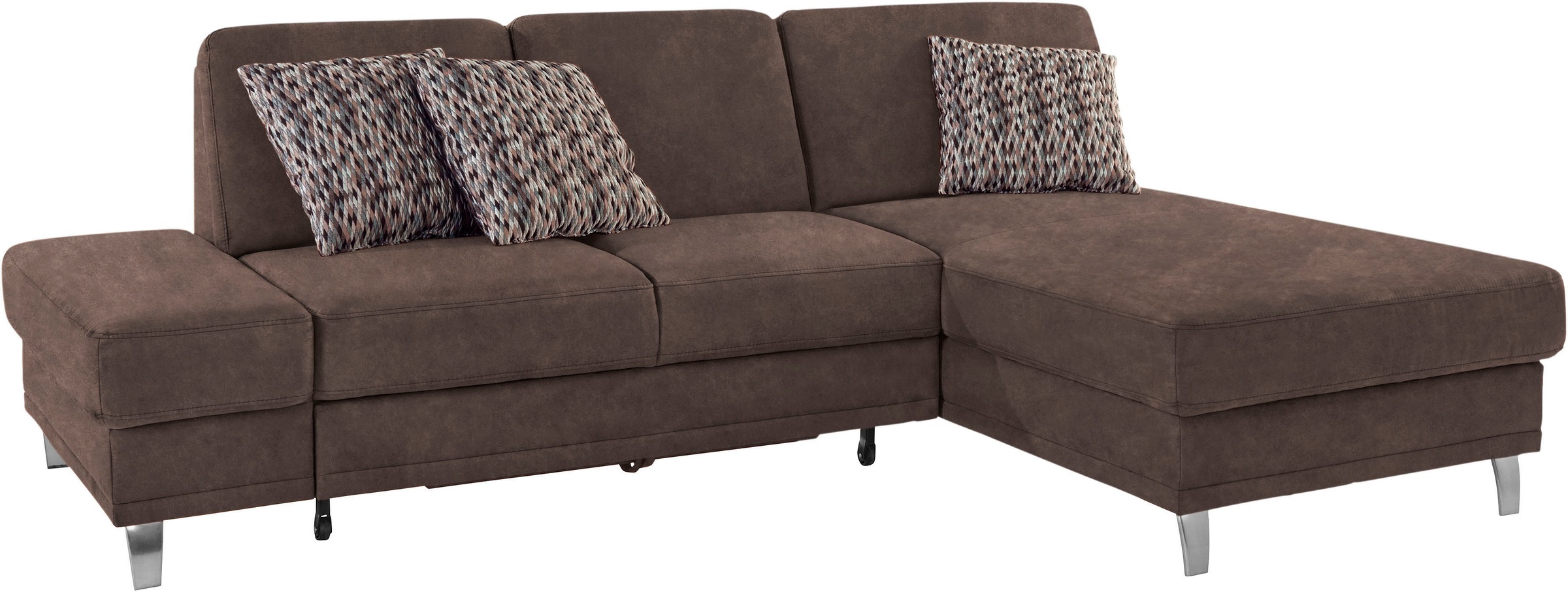 sit&more Ecksofa »Clio L-Form«, wahlweise mit Bettfunktion oder Vorziehsitz und Bettkasten, Federkern