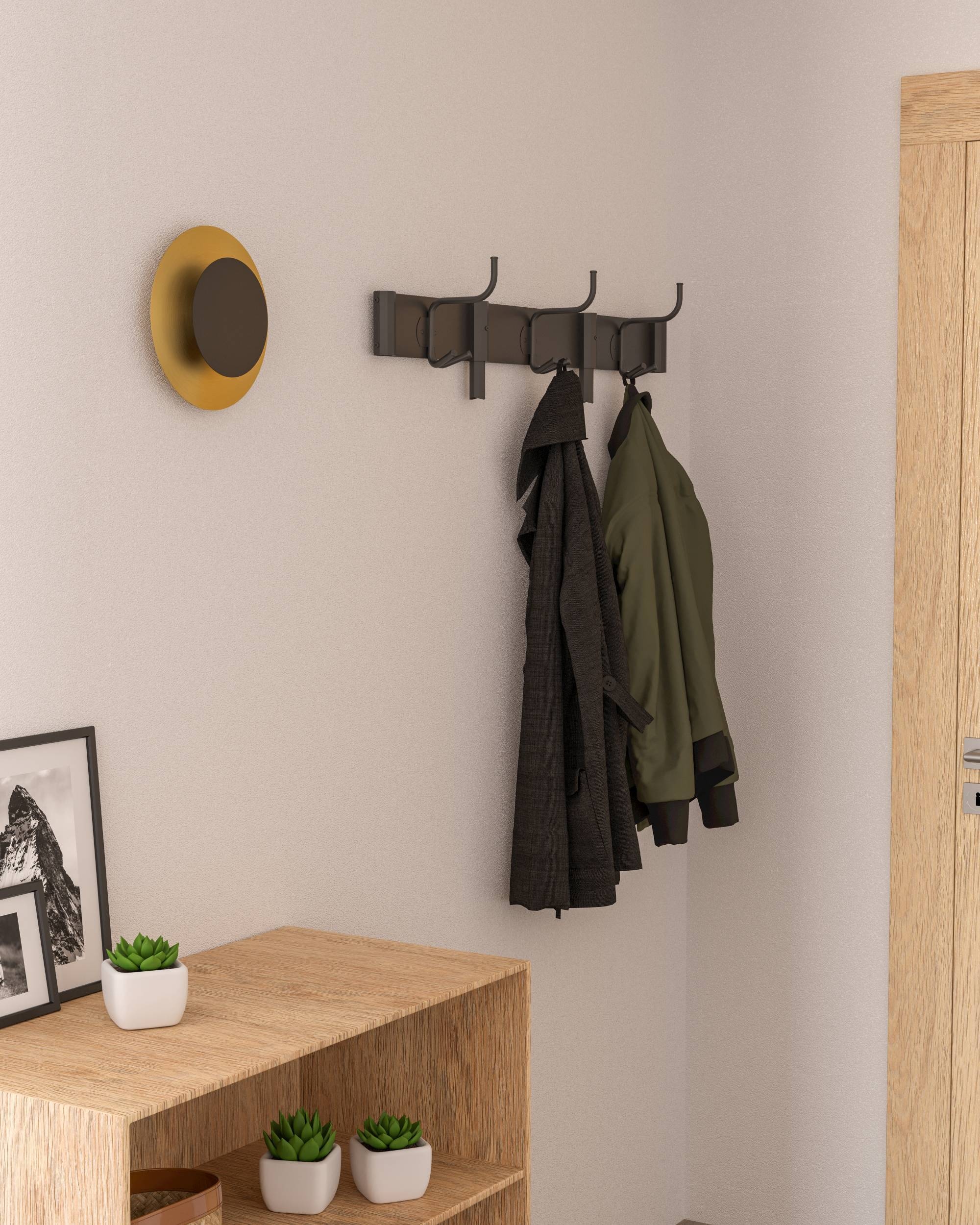 EGLO Wandleuchte »Tocina Wandlampe, Wandbeleuchtung mit indirekter Beleuchtung, elegant« LED-Modul 1 Stk. Warmweiß Wand-/Deckenleuchte - Ø24 x AL6 cm - schwarz, messing-gebürstet