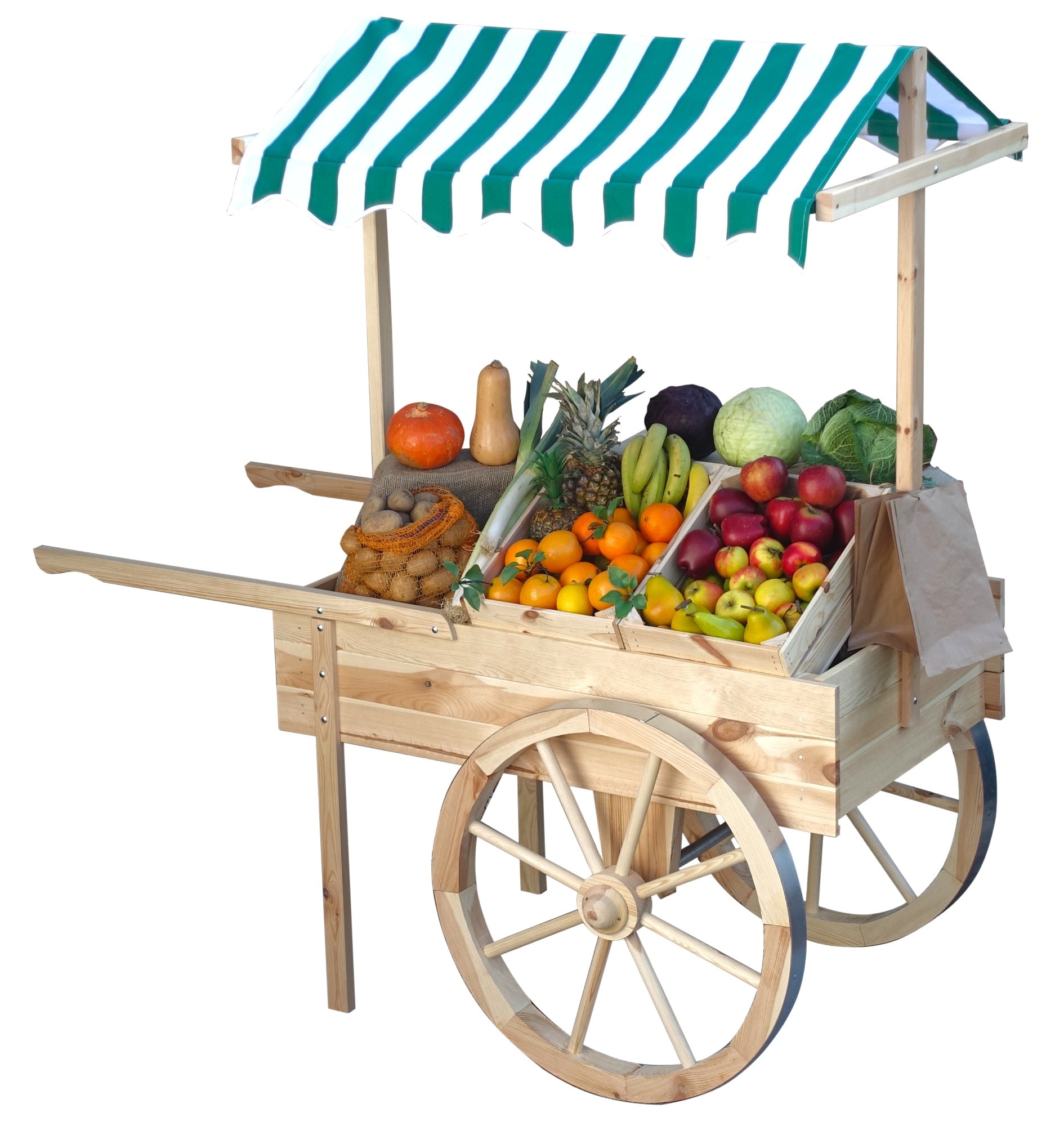 Promadino Transportkarren »Marktwagen« B/T/H: 173/82/187 cm in beige, Größe B/H/T: 82 cm x 187 cm