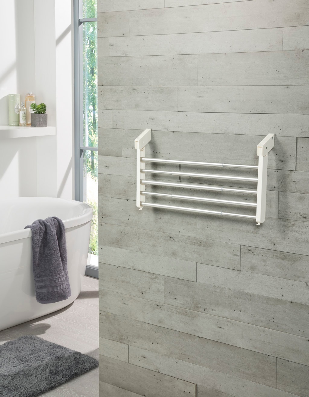 Ruco Heizungswäschetrockner Aluminium/Kunststoff, verstellbar in der Breite in grau