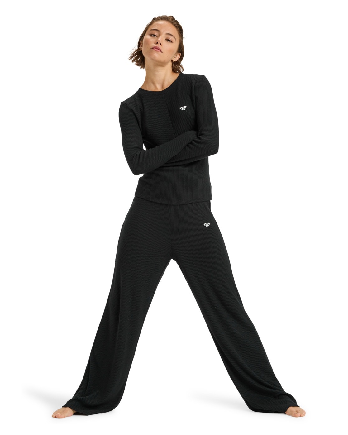 Roxy Sporthose »Rise & Vibe New Rib Wide Leg«