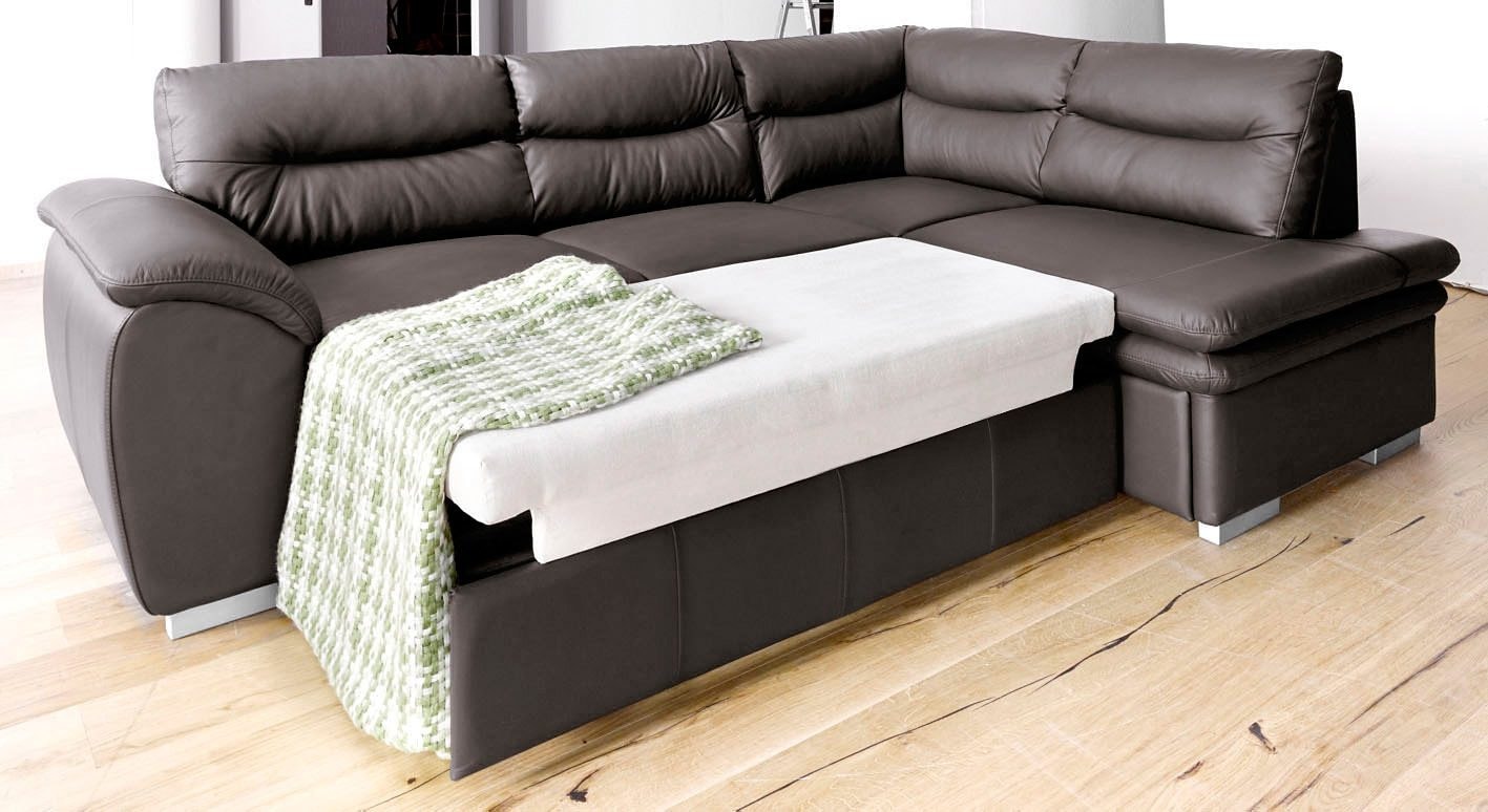 COTTA Ecksofa »Leandra L-Form«, wahlweise mit Bettfunktion und Bettkasten