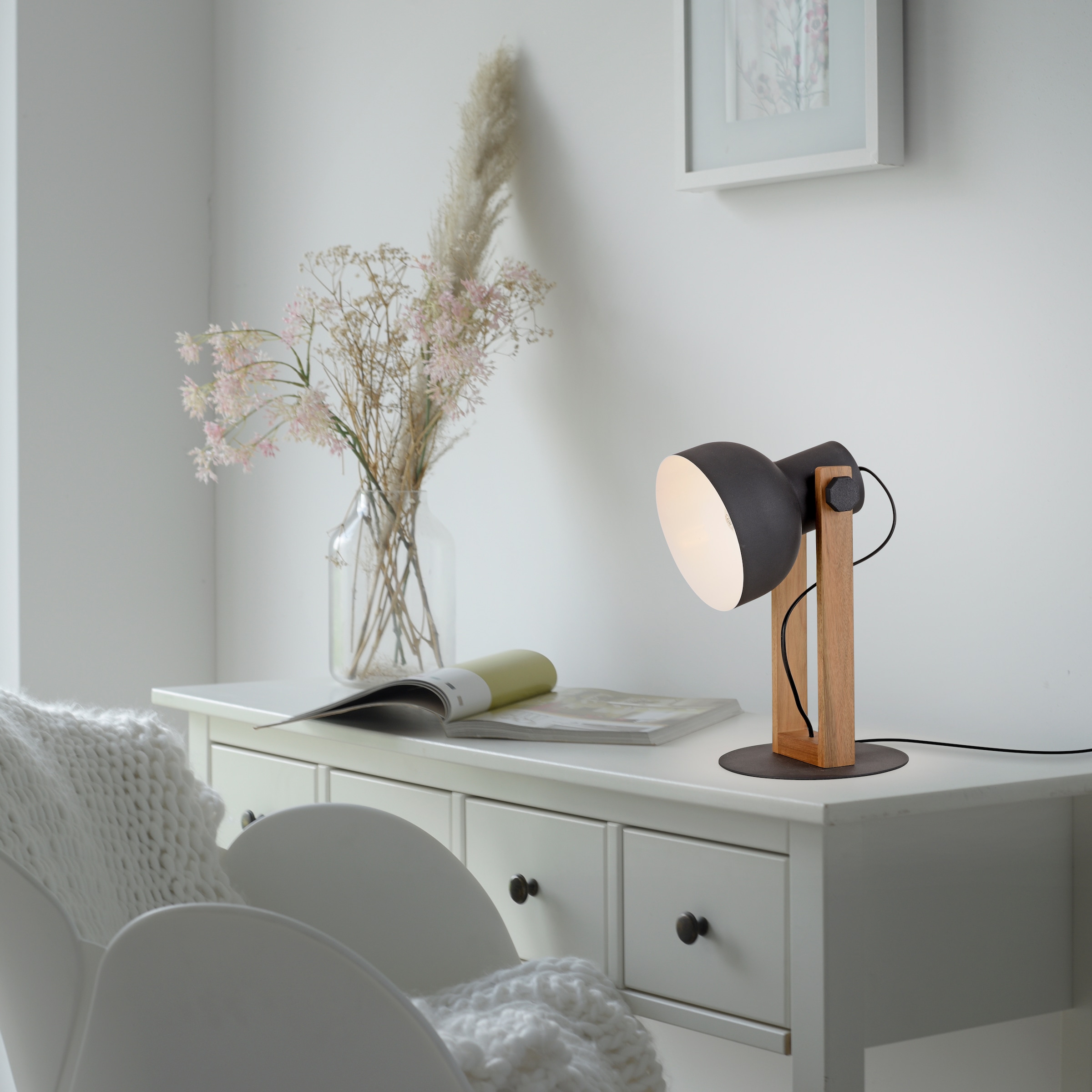 JUST LIGHT Tischleuchte »CUP 2.0«, 1 flammig, Leuchtmittel E27 | Leuchtmittel wechselbar, ExklusiveE27, Schalter, Schnurschalter