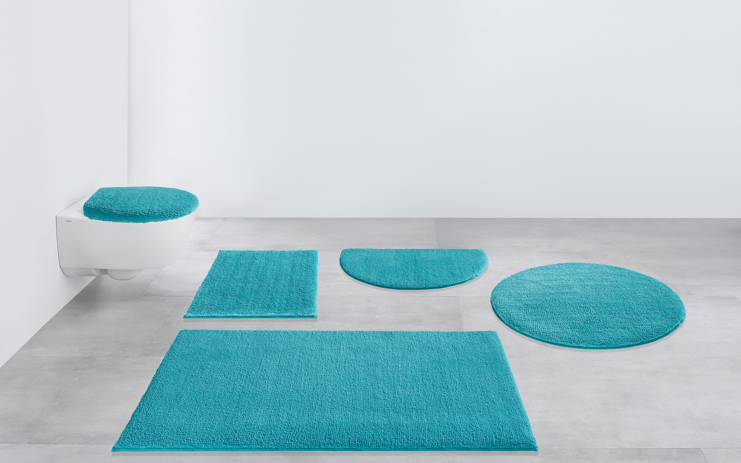 OTTO home Badematte »Vanessa, Badvorleger, Badezimmer Teppich« Höhe 10 mm rutschhemmend beschichtet fußbodenheizungsgeeignet | schnell trocknend | strapazierfähig Badteppich, weiche Haptik, unifarben