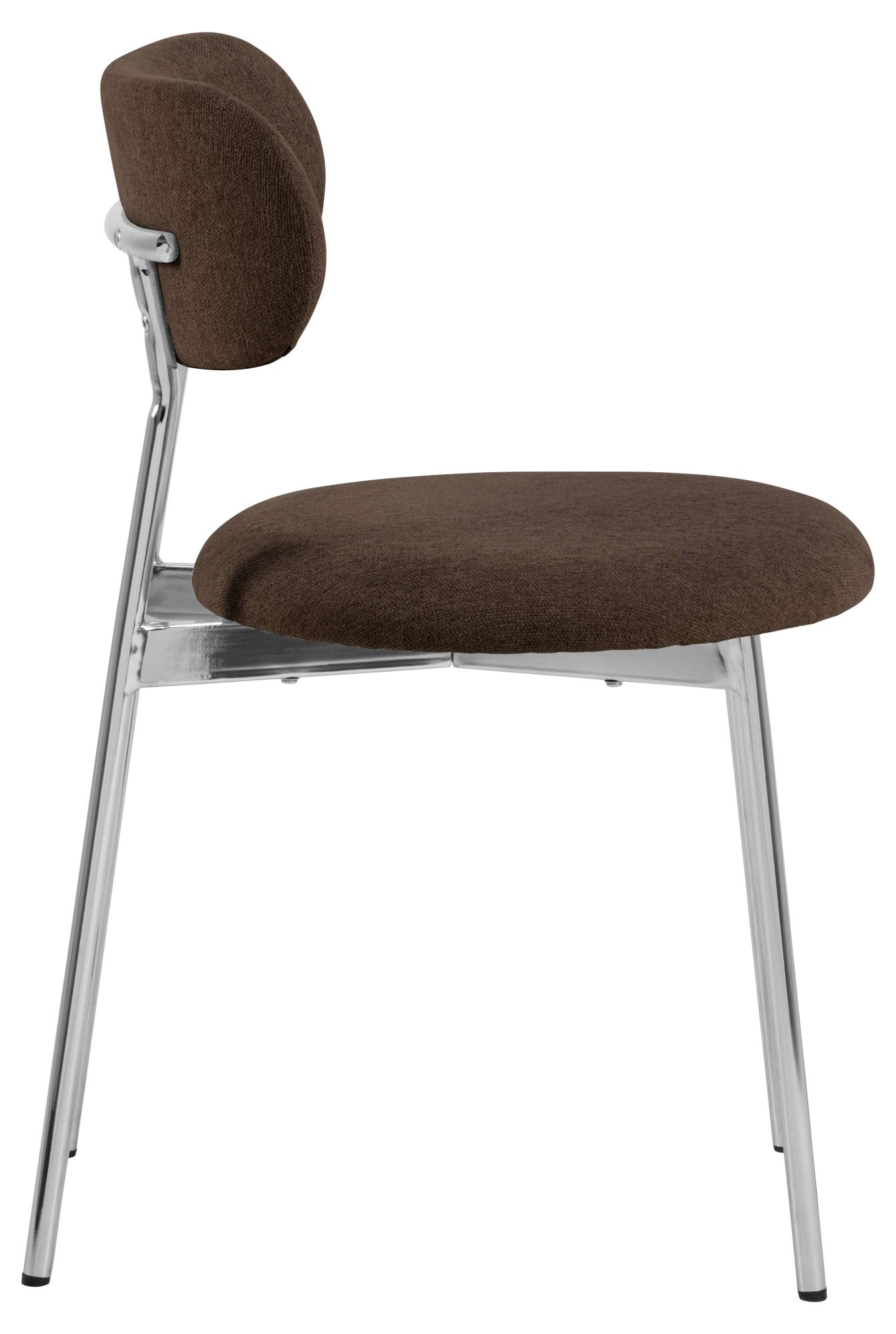 ACTONA GROUP Esszimmerstuhl »Lyric, Küchenstuhl, mit gepolsterter Sitzfläche« (Set) 2 Stk.Stuhl, Chenille, Retro-Futur, Chromstahlgestell, FSC™