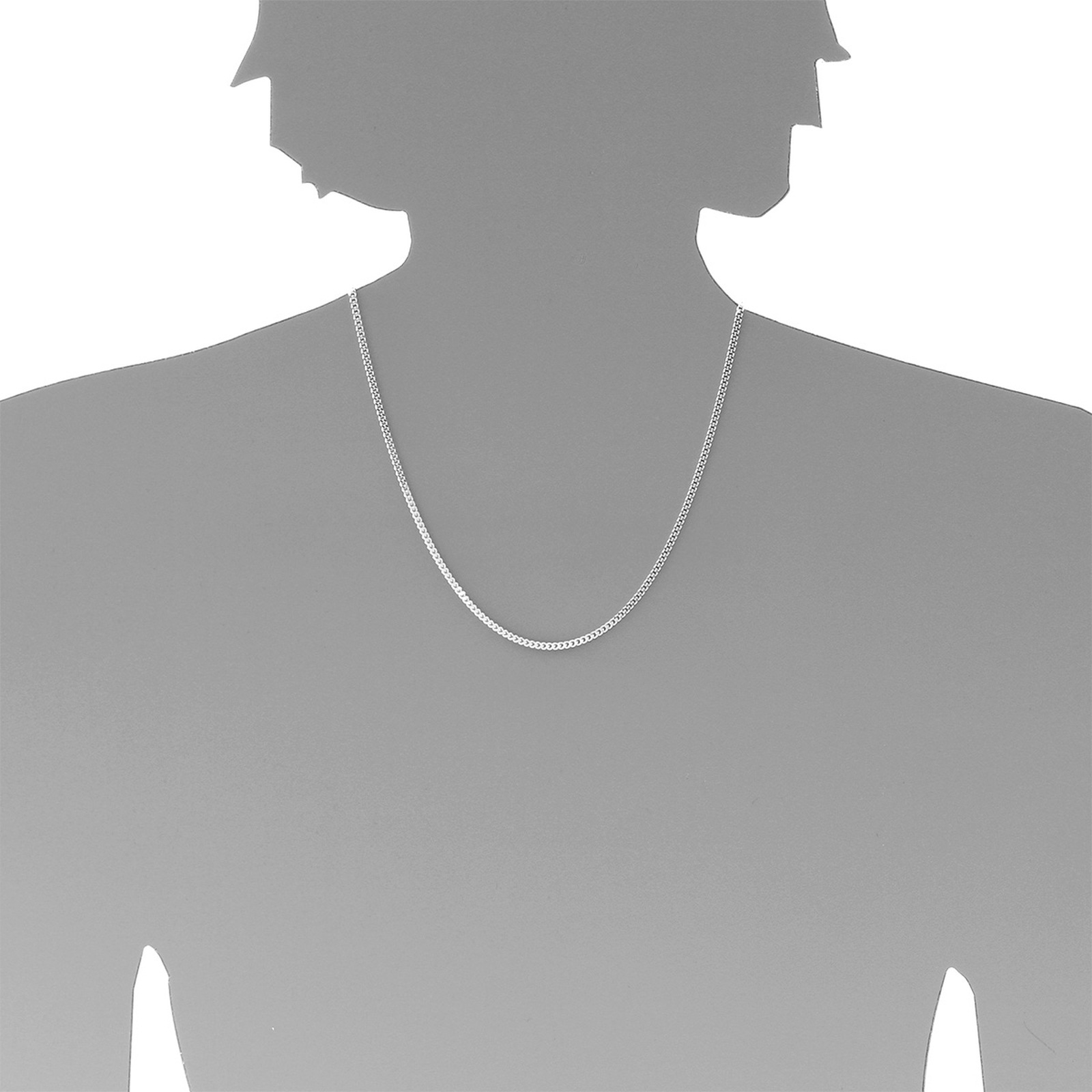 OSTSEE-SCHMUCK Silberkette »- Panzer 2,4 mm - Silber 925/000 -,«