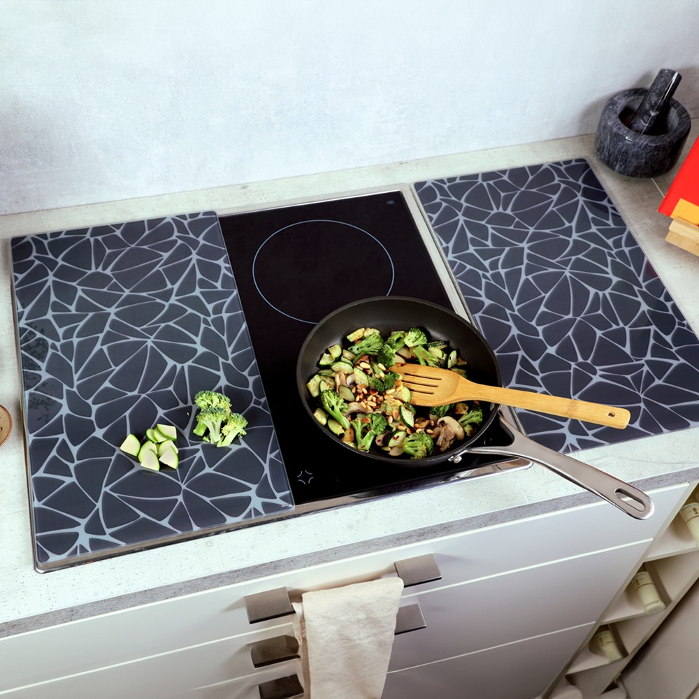 KESPER® Schneide- und Abdeckplatte »Multi-Glasschneideplatte, 2er, Mosaikoptik« zum Schneiden und Abdecken