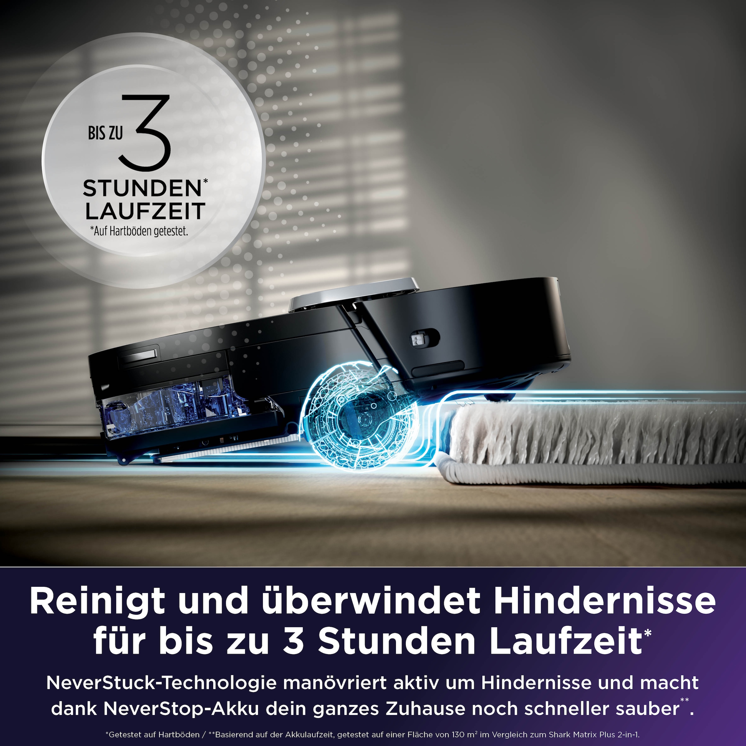 Shark Saugroboter »Shark PowerDetect UV Reveal 2-in-1 Saug- und Wischroboter RV3000XEEU« UV-Reveal-Technologie, 8 PowerDetect-Technologien