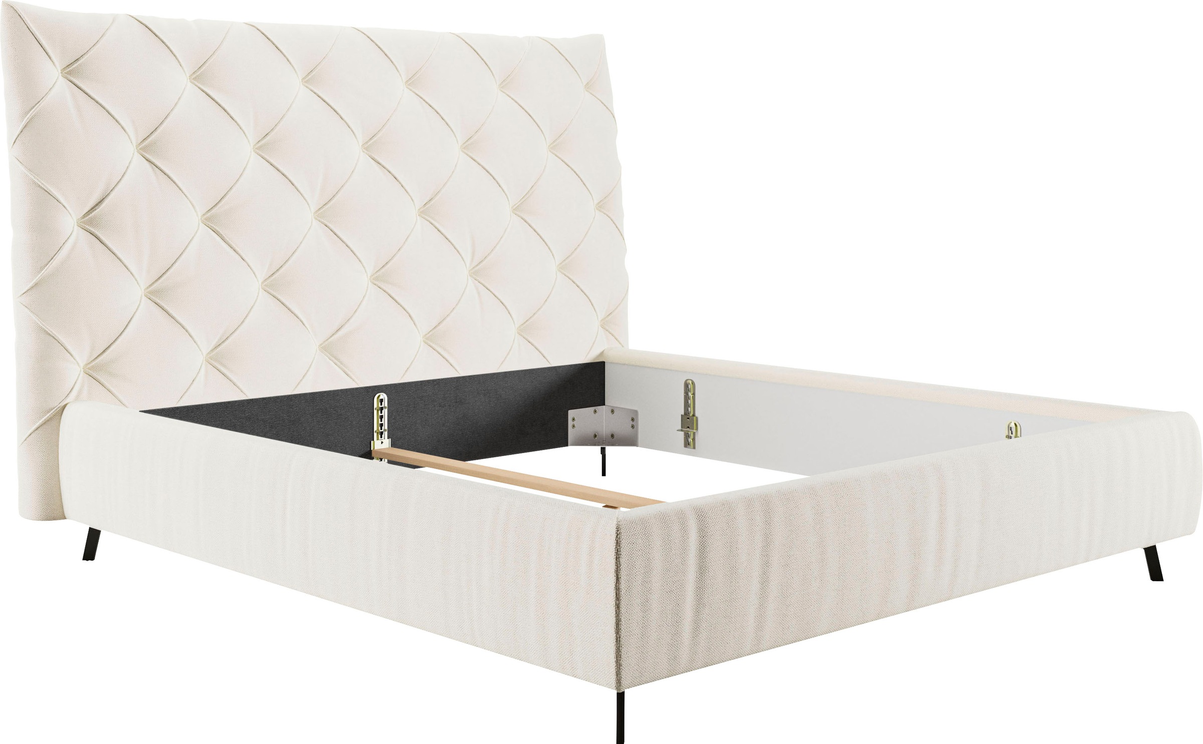 Home affaire Polsterbett »Maxime, in 4 Breiten bis 200cm, auch in Leder« Kopfteilhöhe 143 cm, belastbar bis 280 kg, auch in Überlänge 220cm