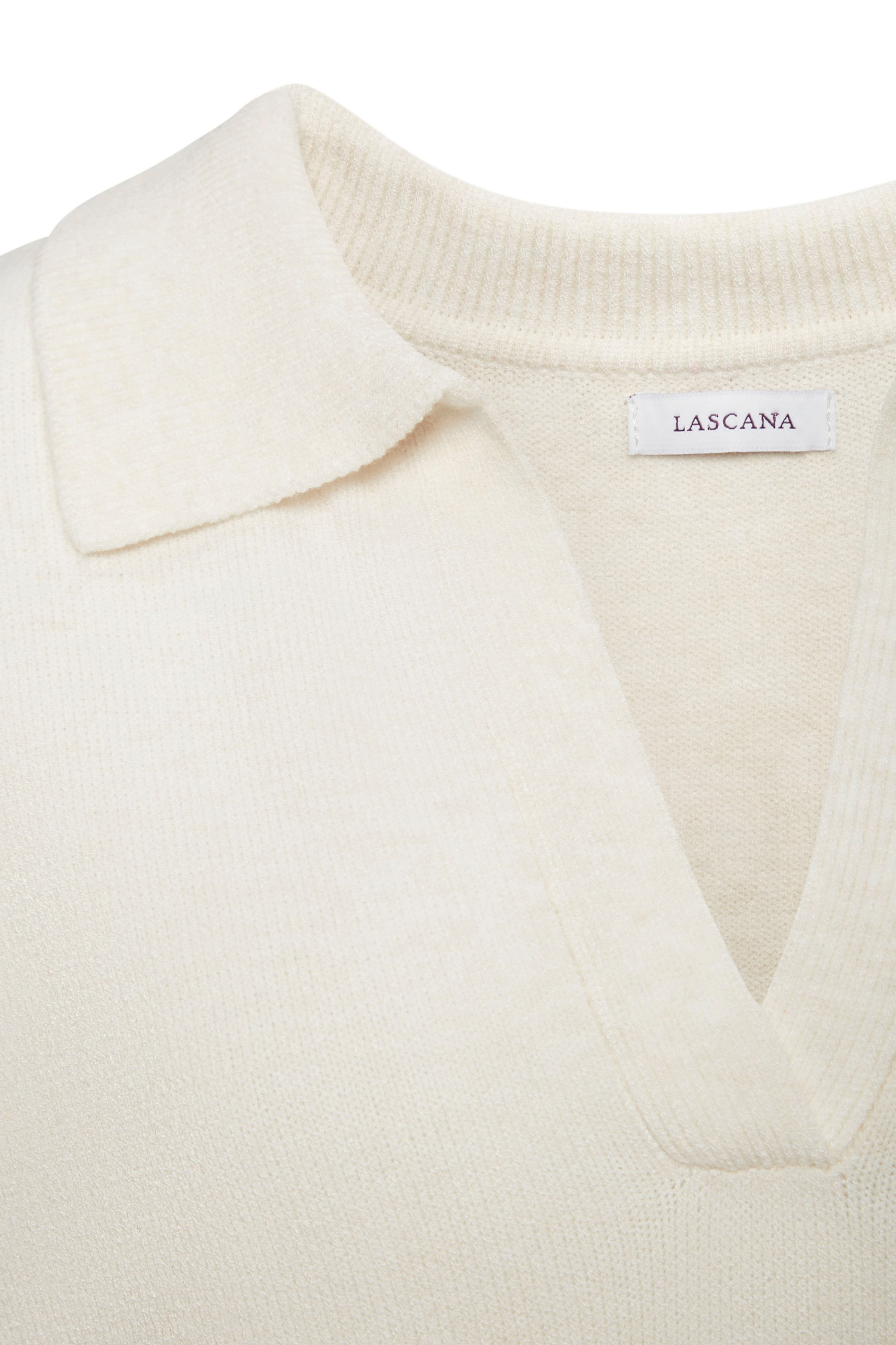 LASCANA Poloshirt aus hochwertigem Strick, Loungewear