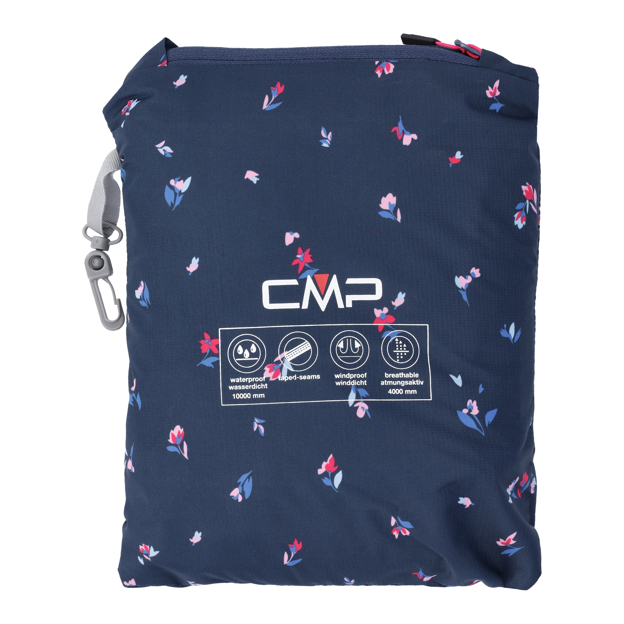 CMP Regenjacke mit Kapuze Übergangsjacke, mit dezenten Reflektordetails