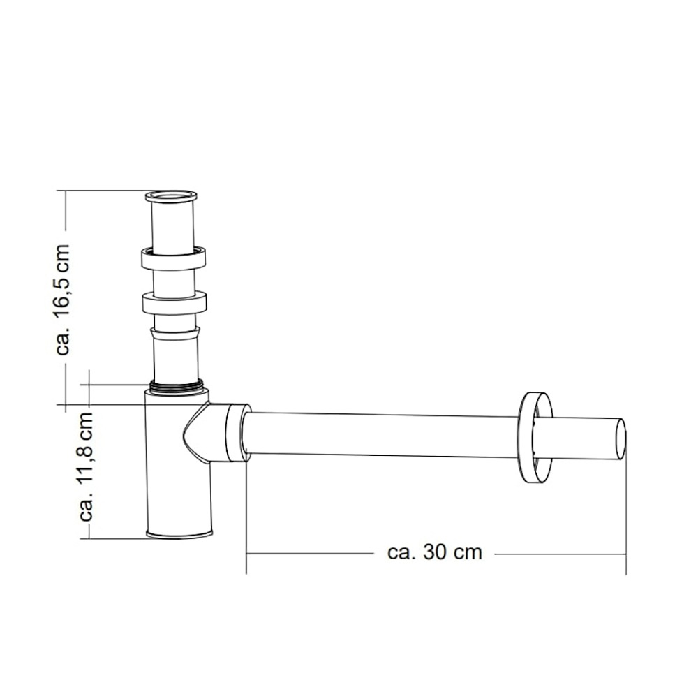 Eyckhaus bath & relaxing Siphon, 1 1/4", Ablaufgarnitur, Geruchsverschluss mit Reinigungsöffnung