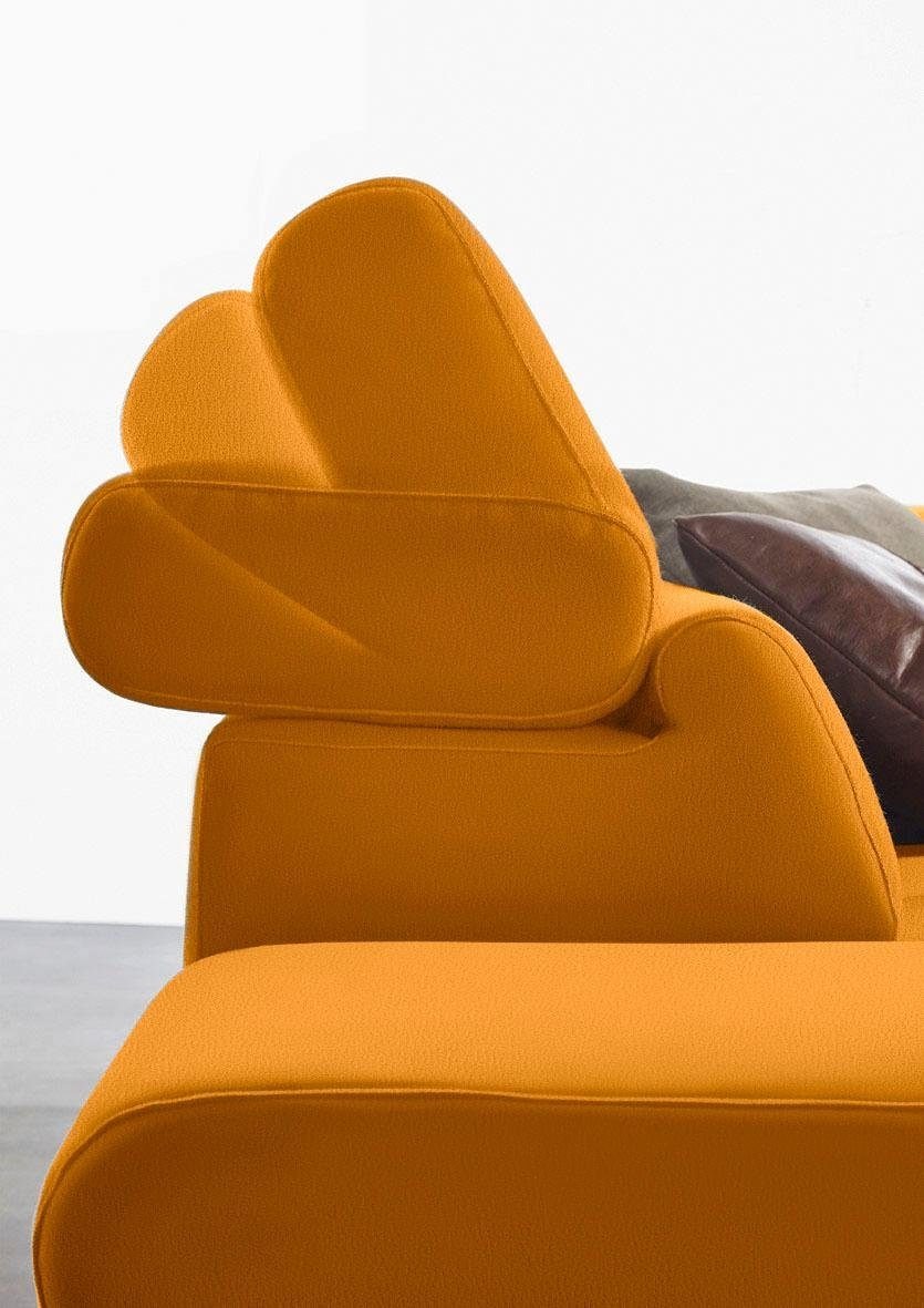 W.SCHILLIG Ecksofa »finn, toller Sitzkomfort, L-Form, hochwertige Verarbeitungsdetails«, German Design Award 2016, Fußgestell Chrom glänzend, Breite 281 cm