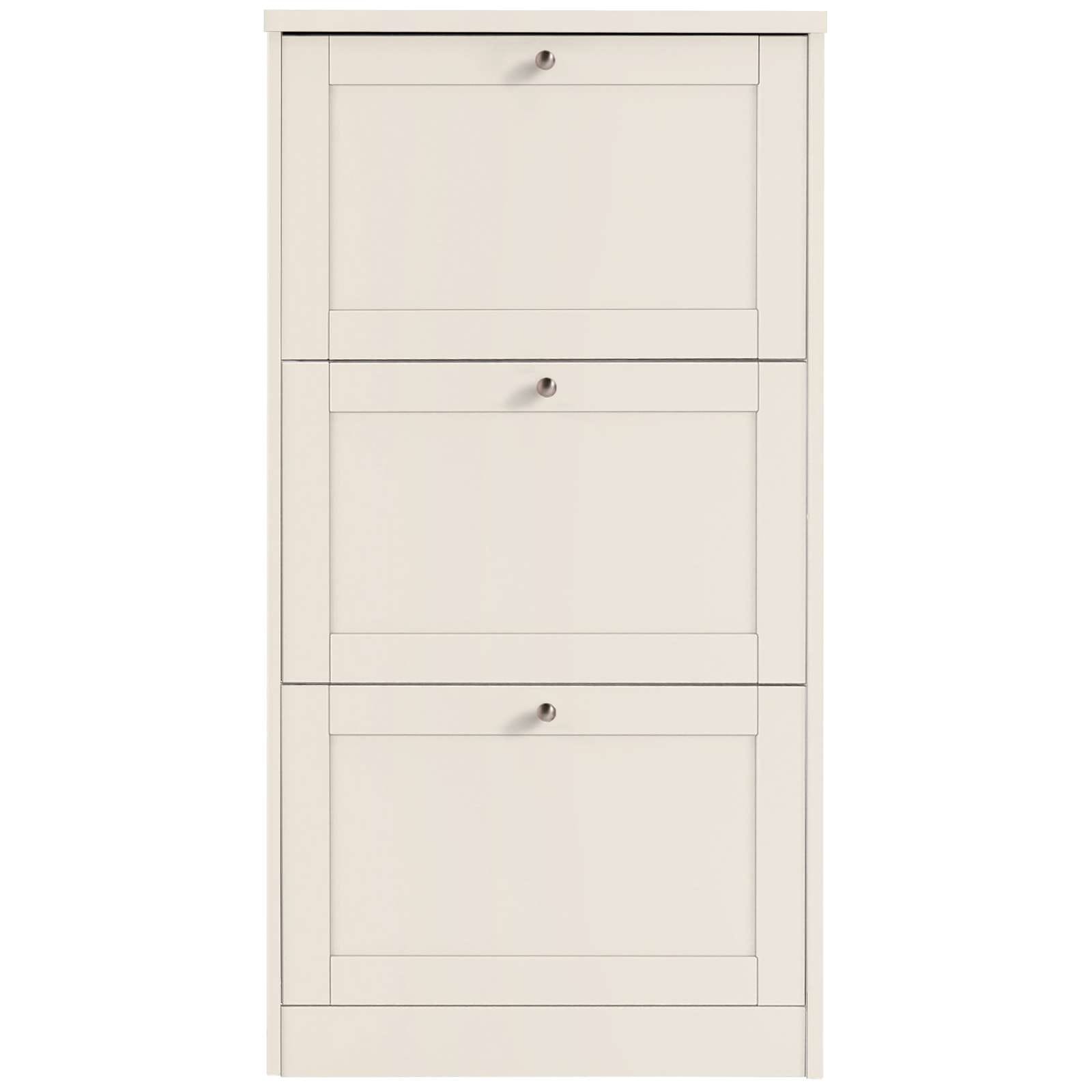 OTTO home Schuhschrank »Heide« Breite 70 cm, mit 3 Klappen und Facettenfront, Höhe ca. 130 cm