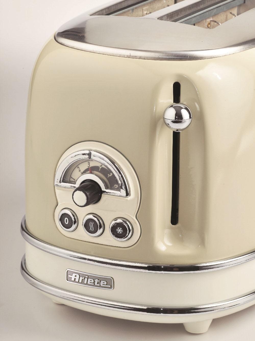 Ariete Toaster »Vintage«, 2 kurze Schlitze, für 2 Scheiben, 815 W, creme