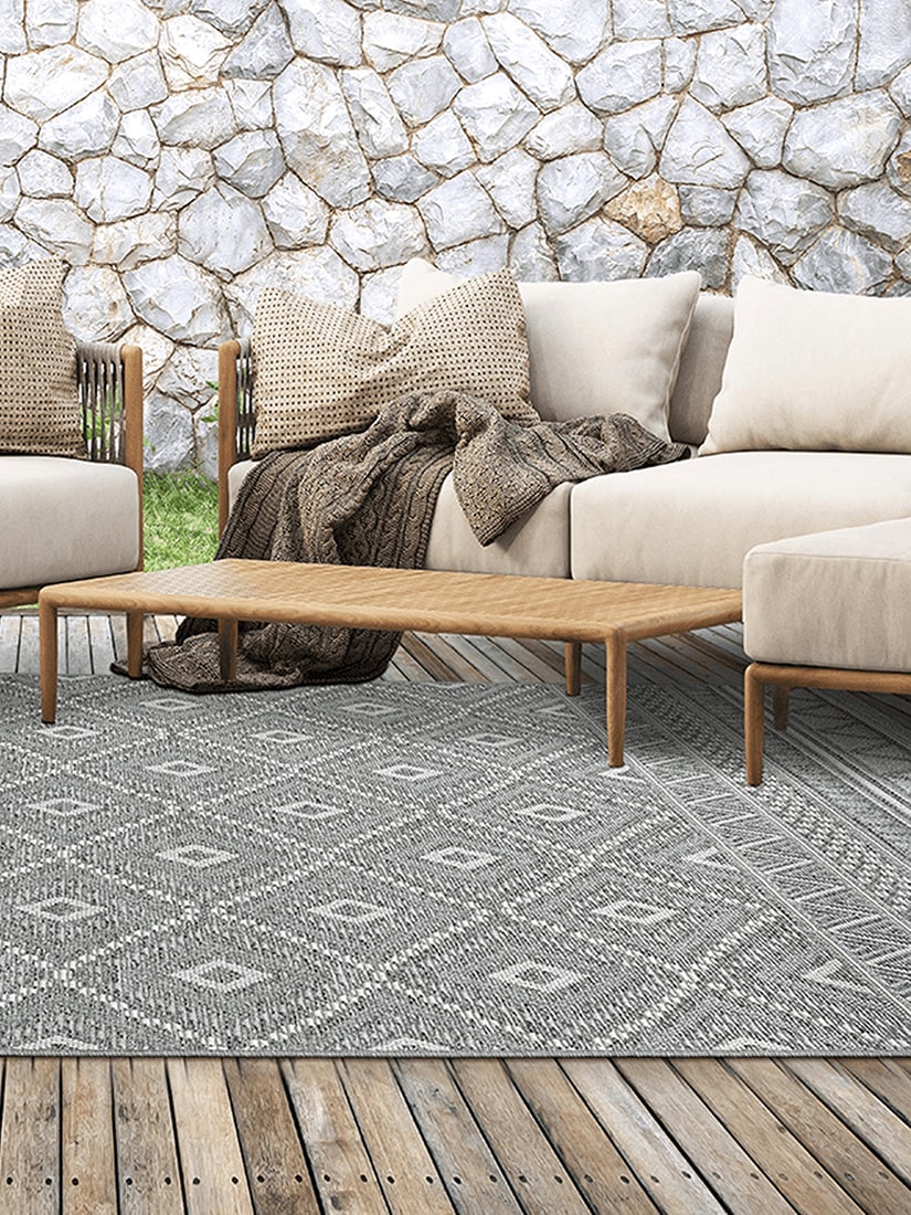 the carpet Teppich »Calgary« rechteckig 1 mm Höhe moderner robuster In und Outdoor Teppich