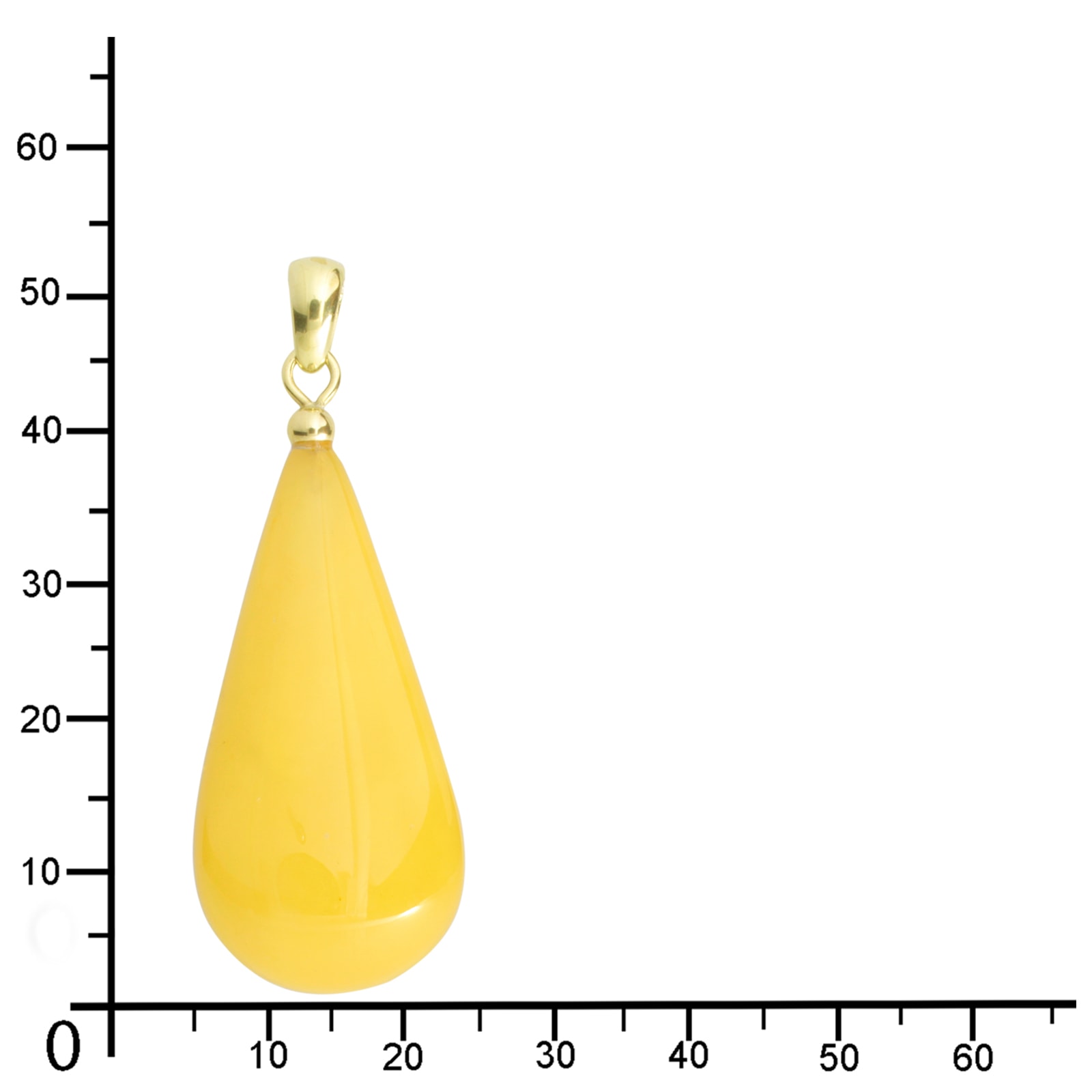 OSTSEE-SCHMUCK Kettenanhänger »- Tropfen ca. 38 mm lang - Gold 333/000 - Bernstein -,«