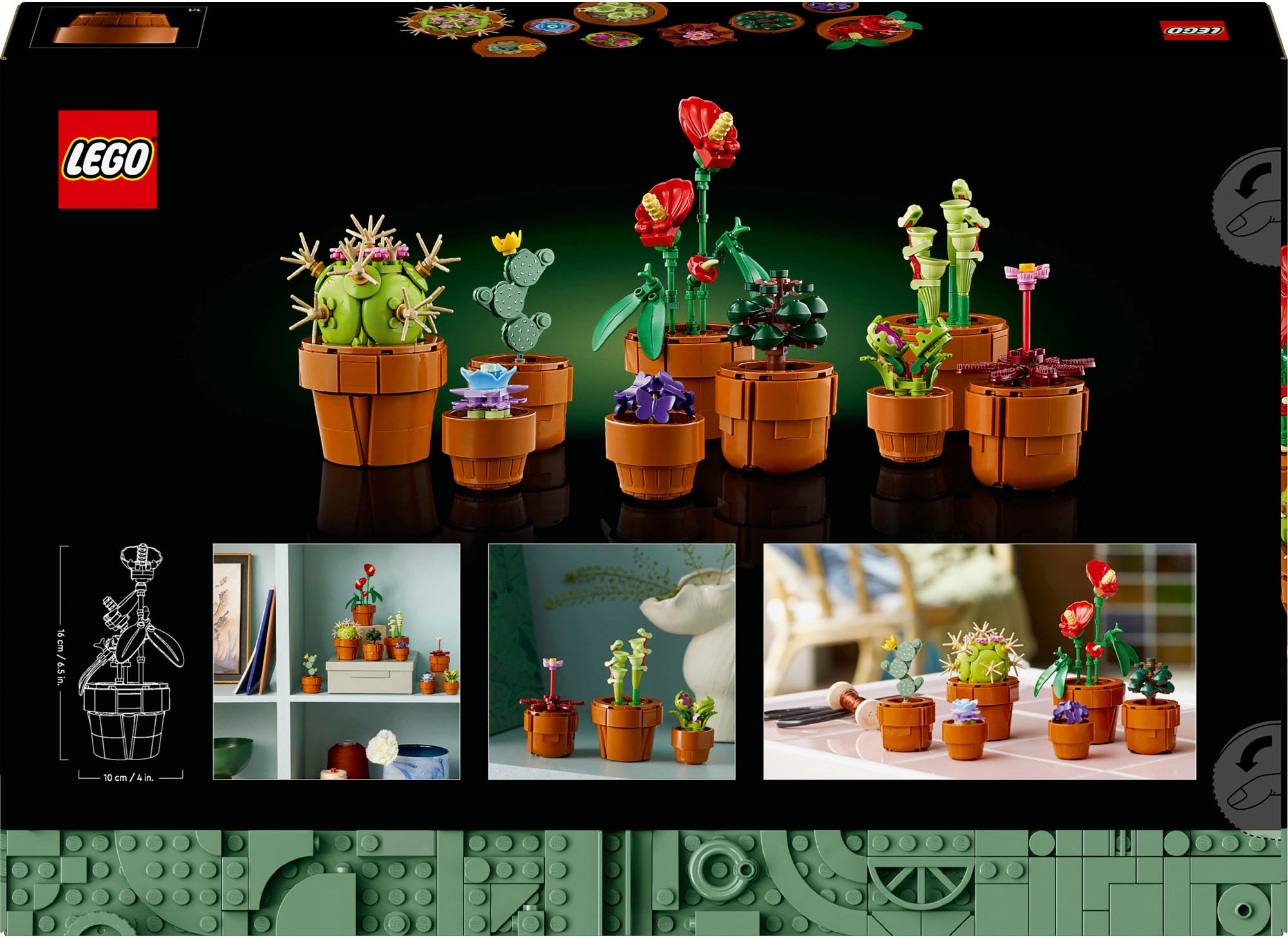LEGO® Konstruktionsspielsteine »Mini Pflanzen (10329), LEGO Icons«, (758 St.), Made in Europe