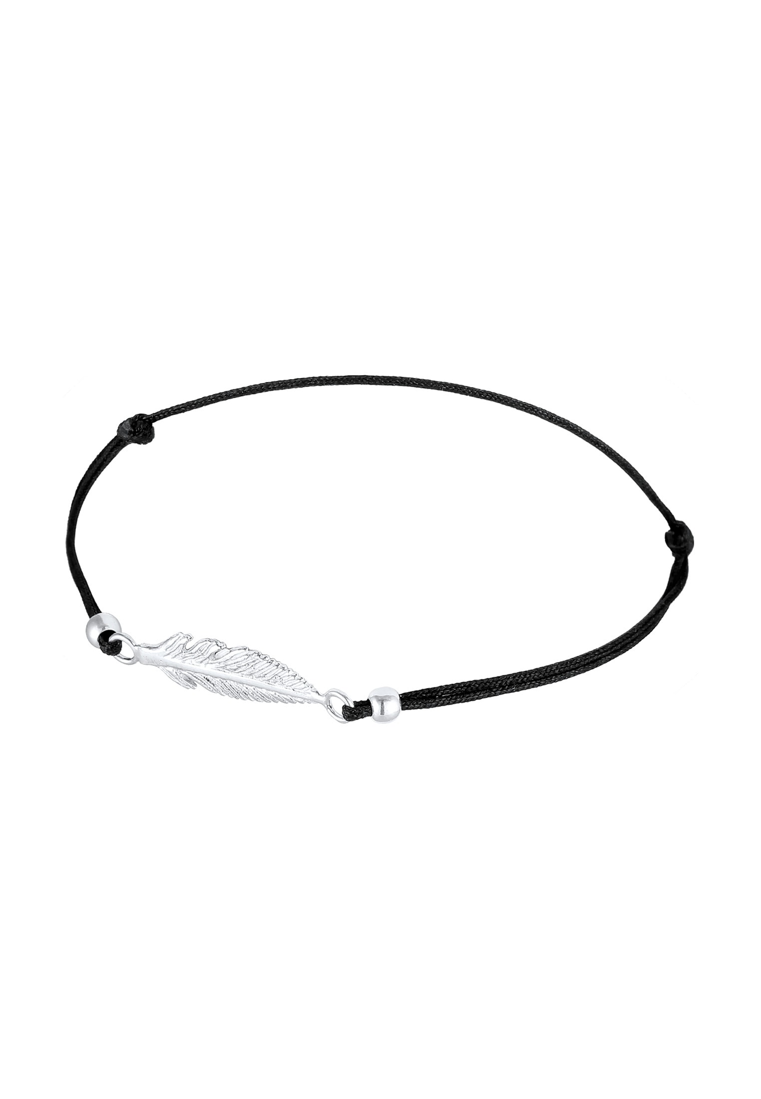 Elli Armkette »Armband Feder Trend Symbol Nylon 925 Silber«
