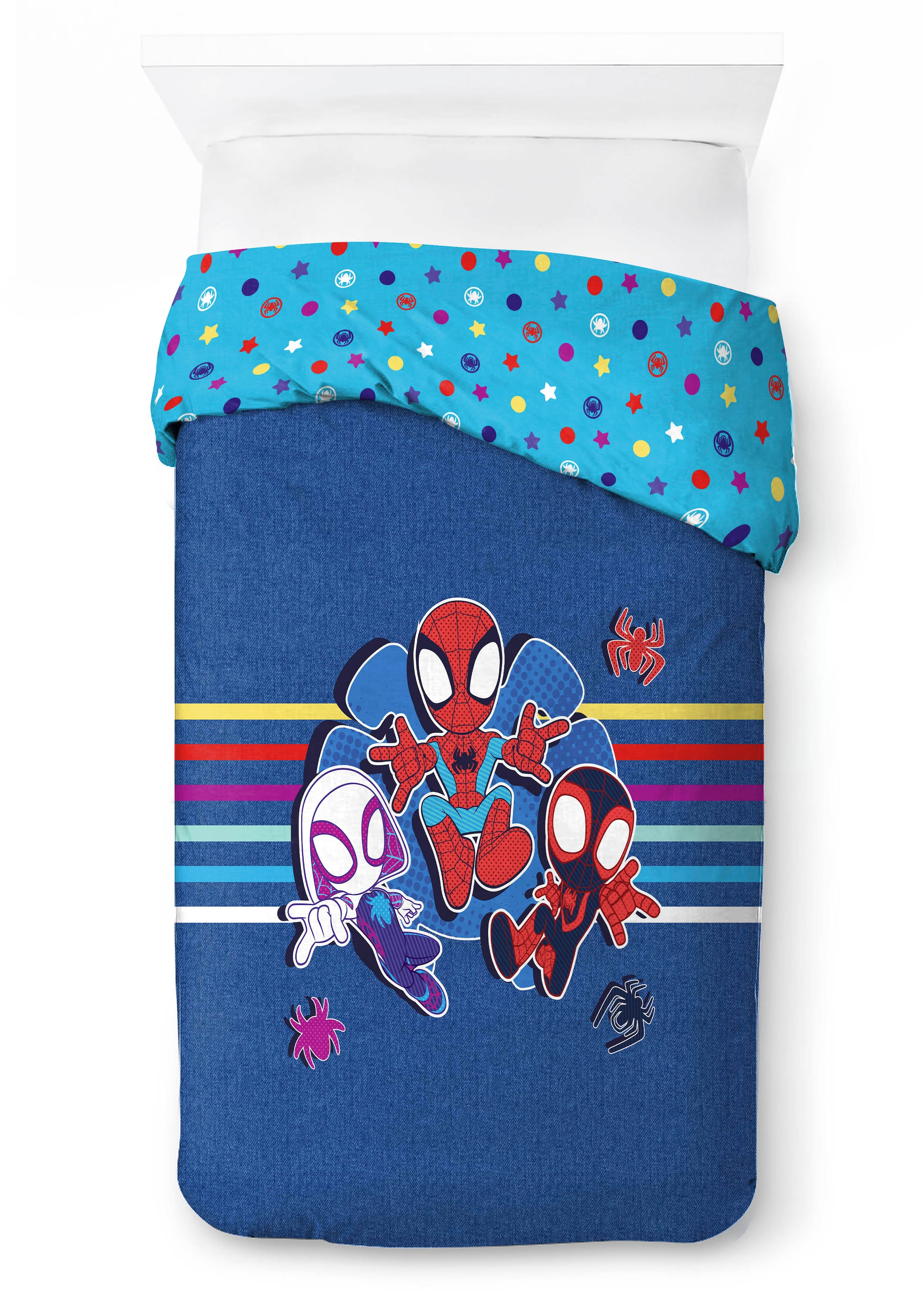 MARVEL Kinderbettwäsche »Marvel Spidey Bettbezug-Set 135x200 cm + Kissenbezug 80x80 cm« 2 tlg. 100 % Baumwolle, maschinenwaschbar, wendbar