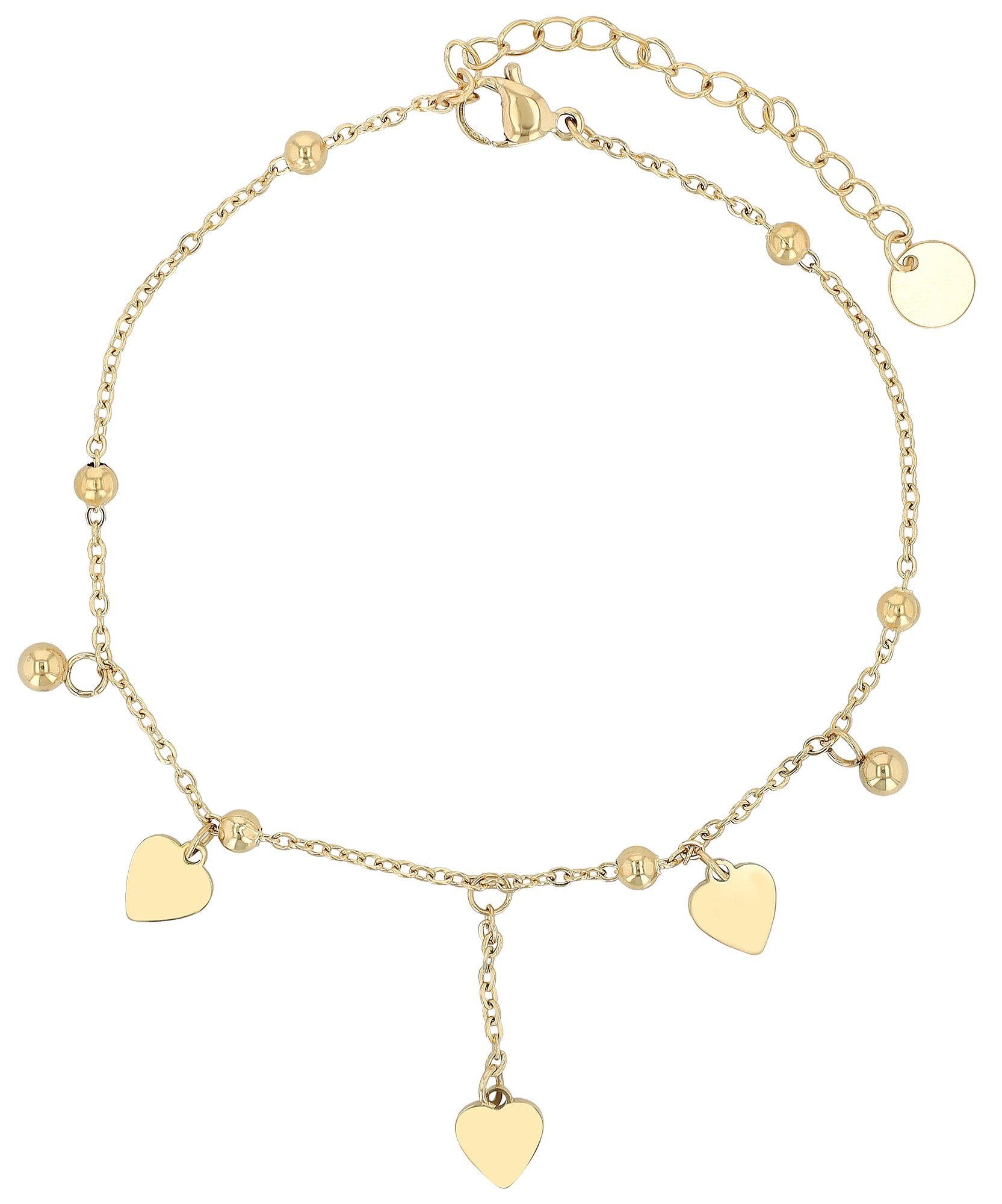 Adelia´s Fußkette »Damen Fußkettchen ¿ Herz aus Edelstahl«