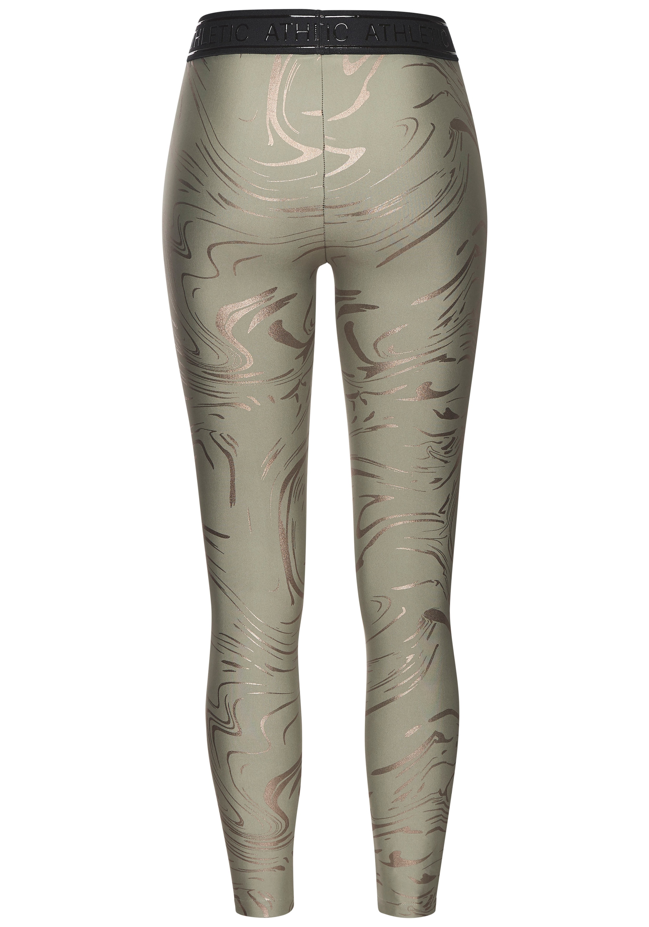 LASCANA ACTIVE Funktionsleggings, Sportleggings mit glänzendem Print und 3D Schriftzug