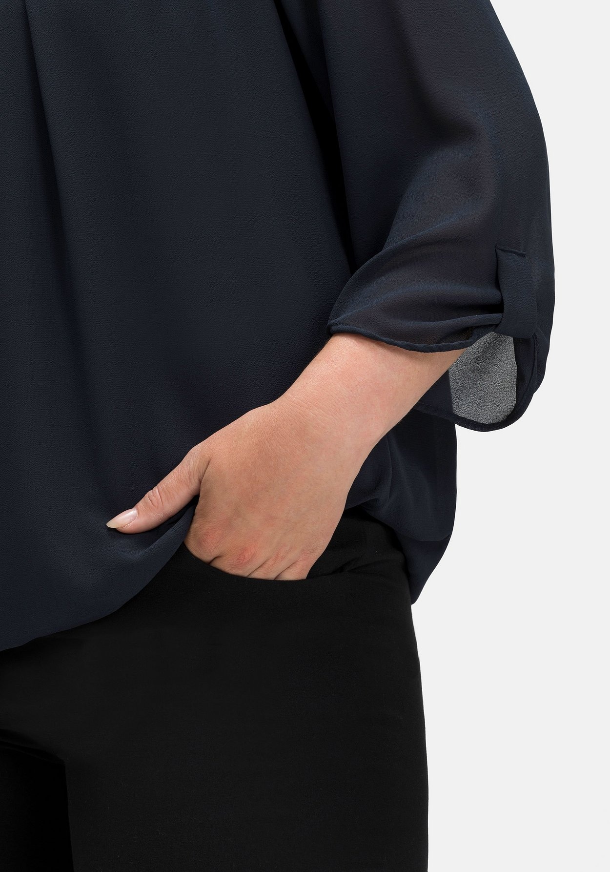 Sheego Tunika »Tunika aus Chiffon, blickdicht gefüttert«, aus Chiffon, blickdicht gefüttert
