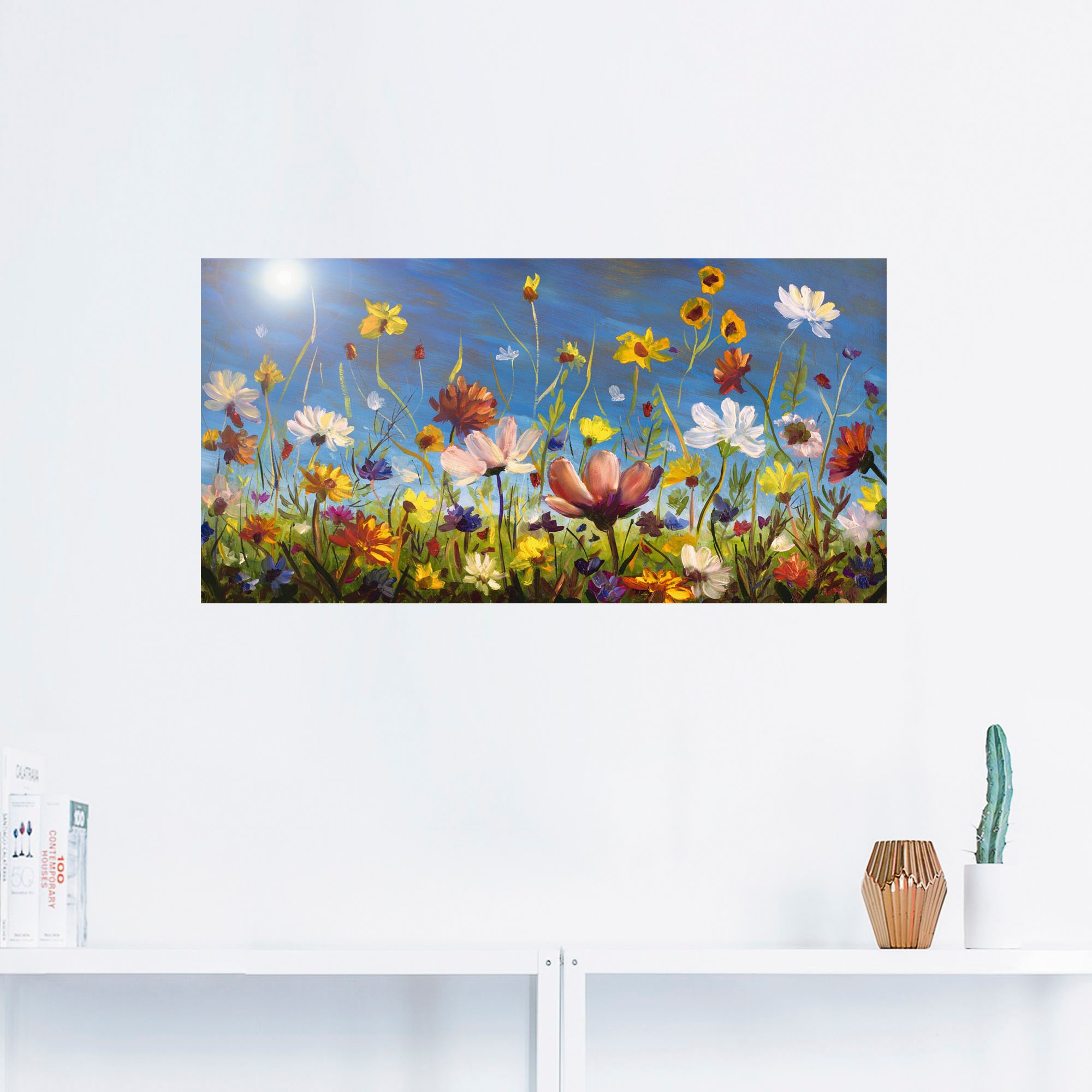 Sie können zum niedrigsten Preis kaufen! Artland Wandbild »Wildblumenwiese blauer Himmel«, St.), im Alubild, OTTO (1 Poster als Leinwandbild, Shop bestellen Größen Blumenwiese, versch. oder Online in Wandaufkleber