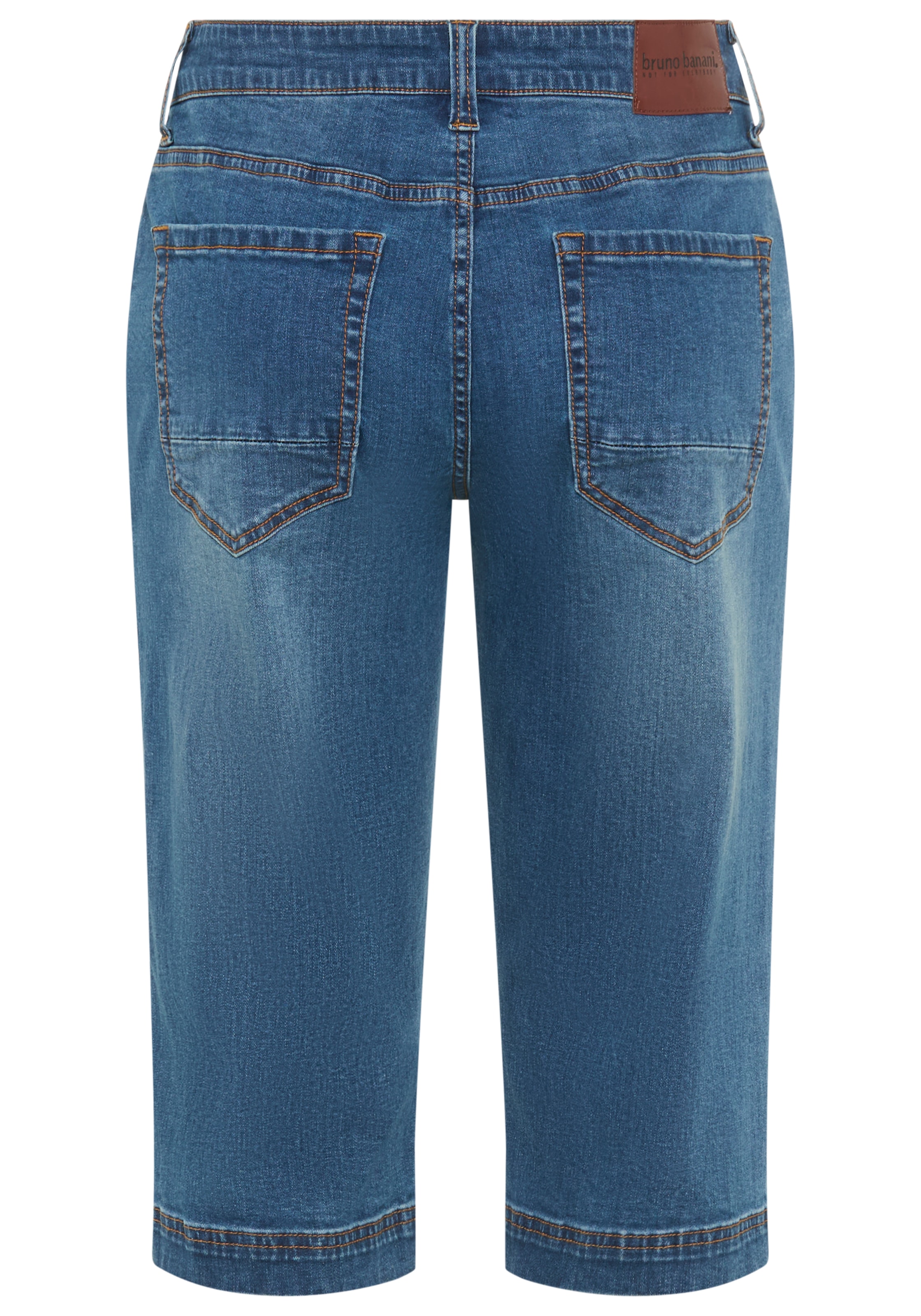 Bruno Banani Jeansbermudas Straight-Fit, normale Leibhöhe, aus elastischem Denim-Material