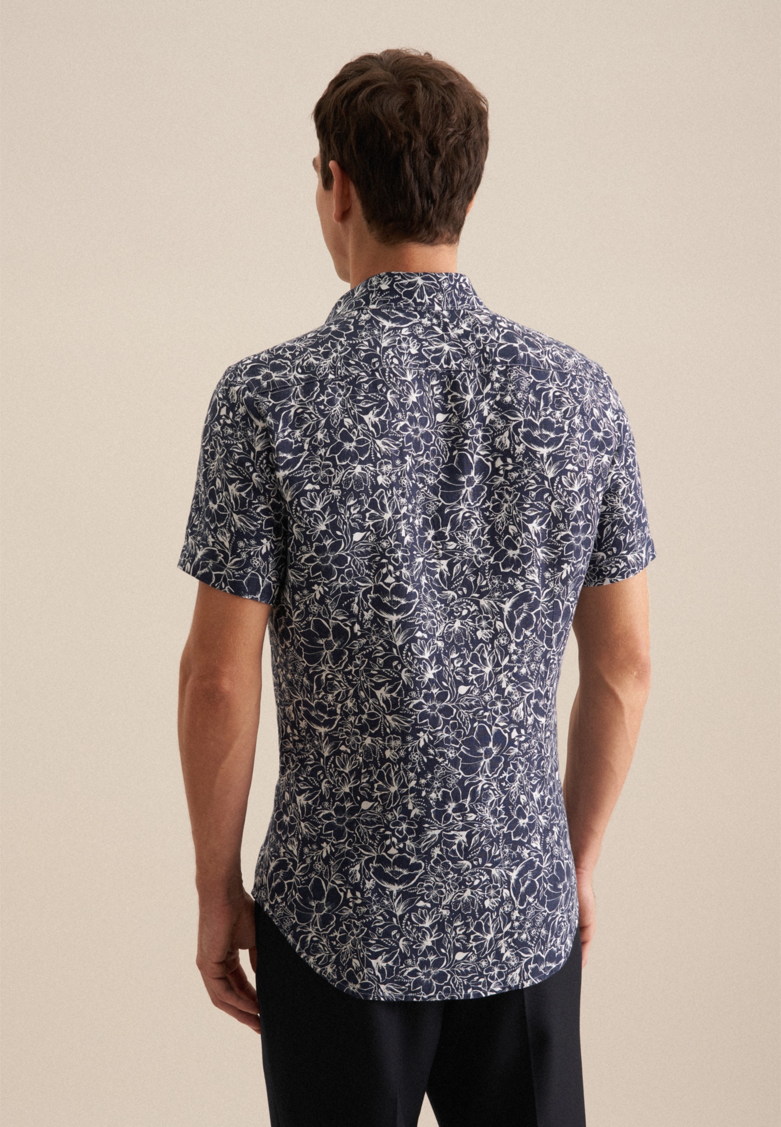 seidensticker Businesshemd »Slim«, Slim Kurzarm Kentkragen Floral
