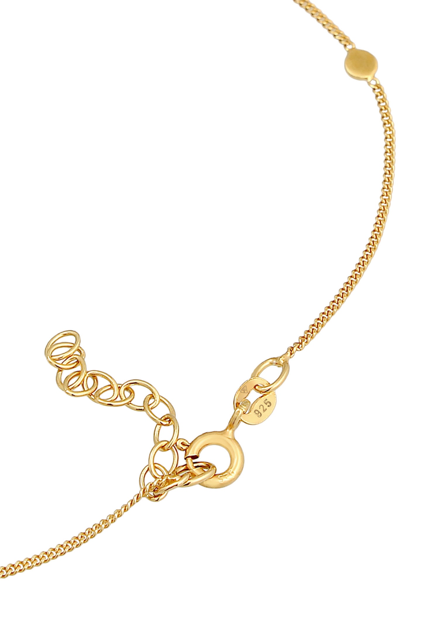 Elli Fußkette »Fußschmuck Coin Kreis Disc Trend Minimal 925 Sterling Silber«