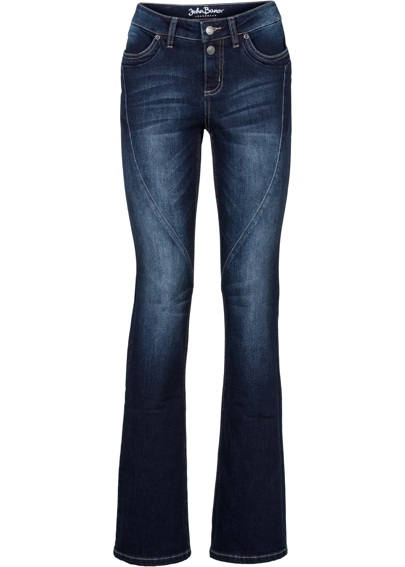 bonprix Bootcut-Jeans »Bootcut Jeans Mid Waist, Stretch« Bootcut Jeans Mid Waist, Stretch