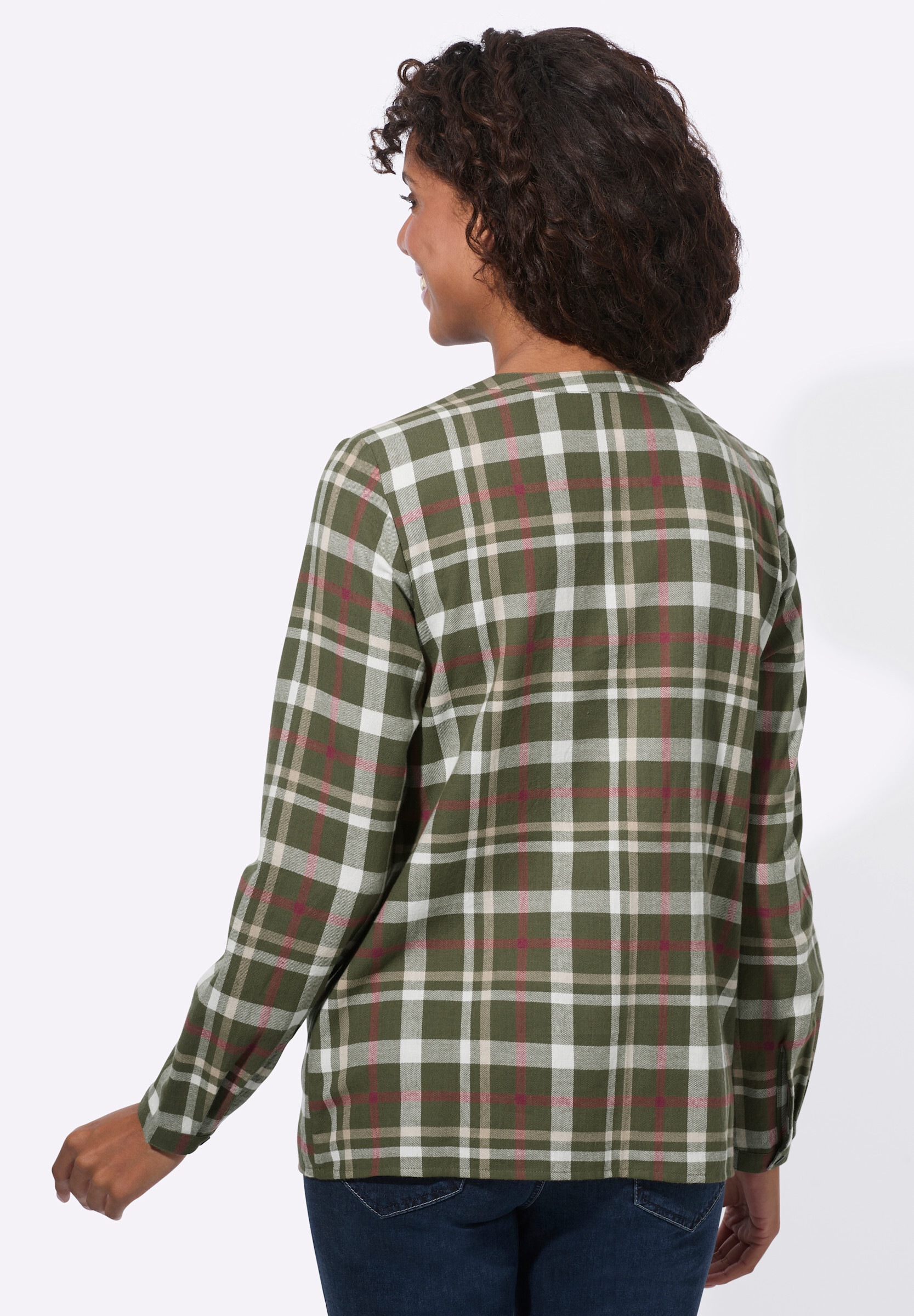 Witt Klassische Bluse »Flanell-Bluse Flanellbluse aus reiner Baumwolle«