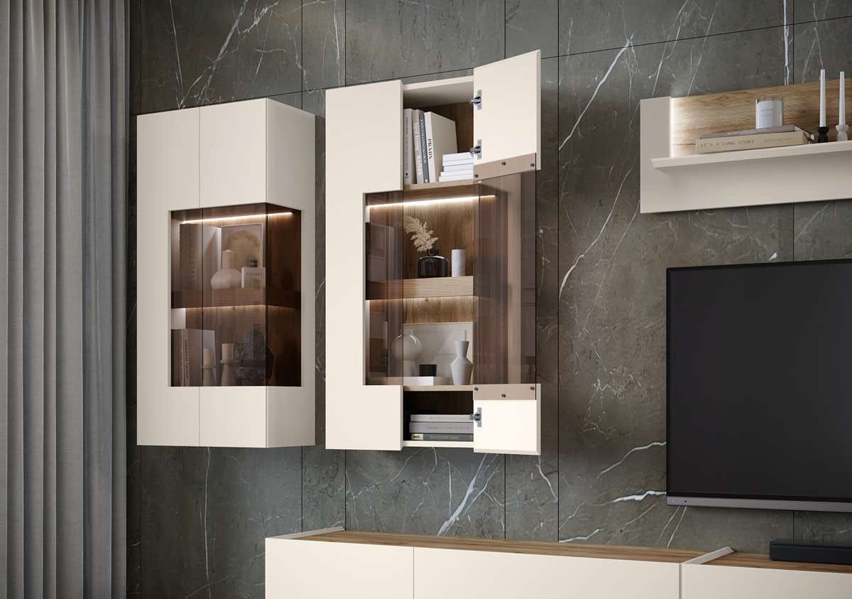 Places of Style Hängevitrine »Sky45«, Mit Beleuchtung, lackiert mit wasserbasiertem UV-Lack