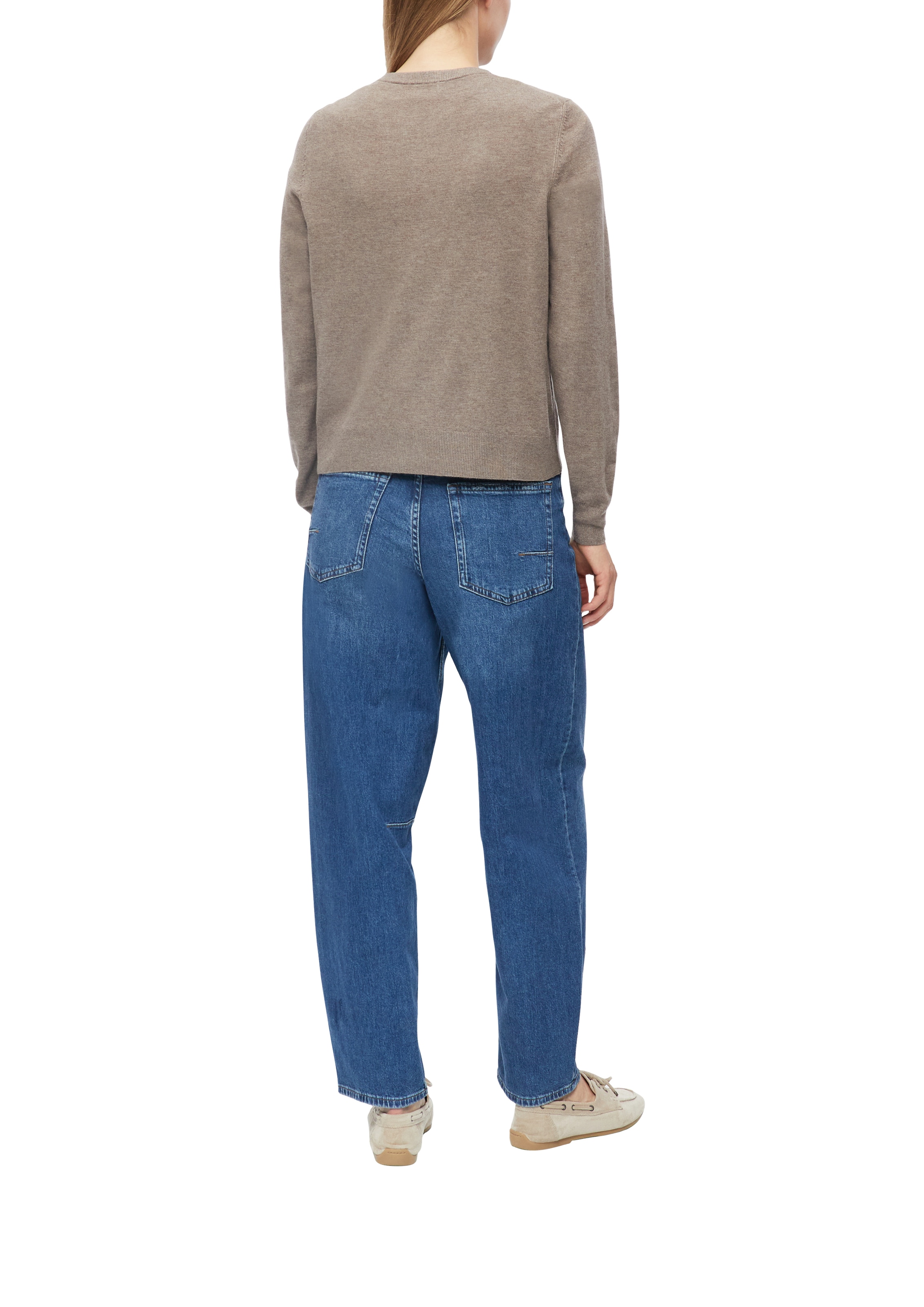 s.Oliver Strickjacke Rundhals mit Viskose