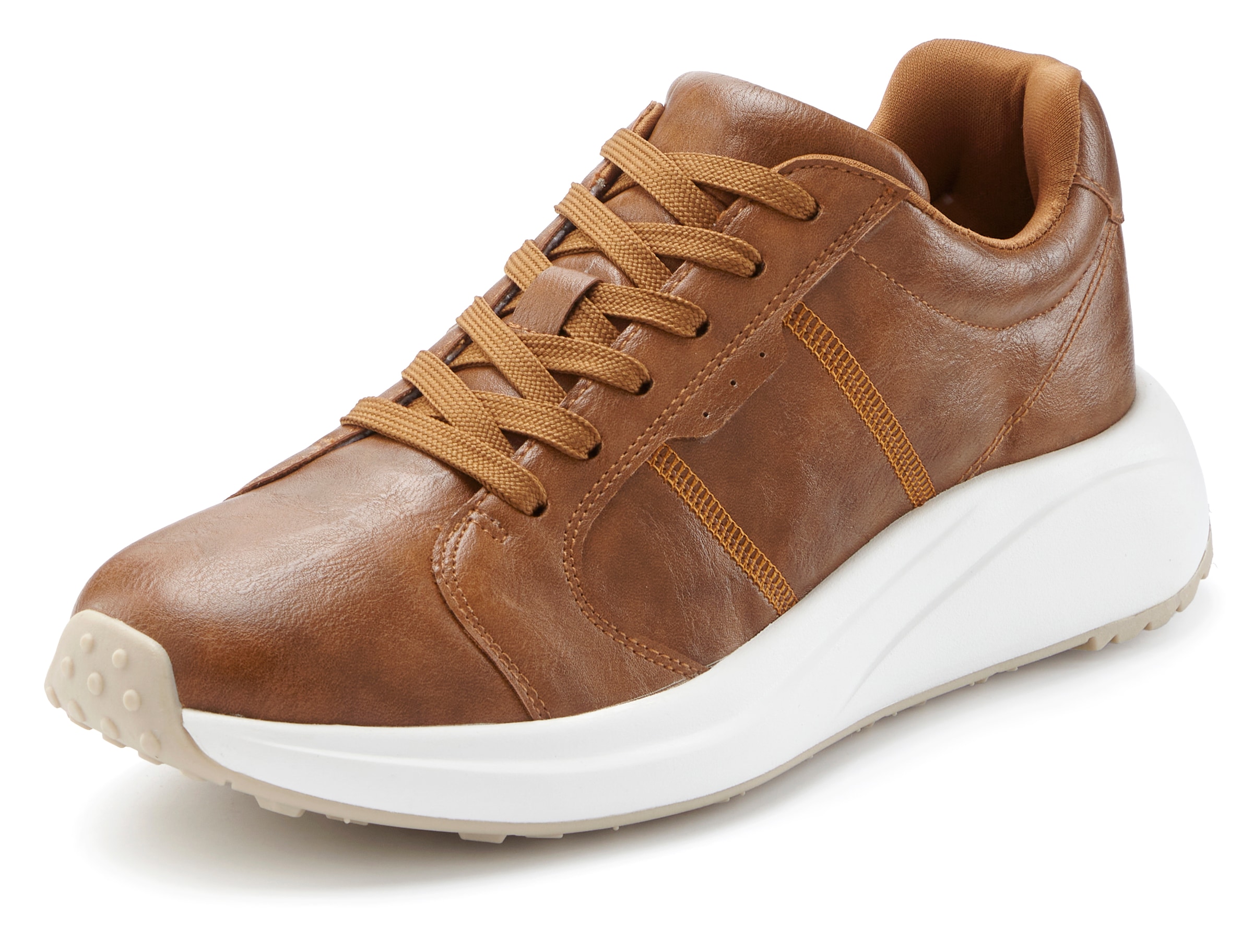 John Devin Sneaker »Schnürschuh, Freizeitschuh, Halbschuh, Turnschuh, Schnürhalbschuh«  mit modischer Sohle VEGAN