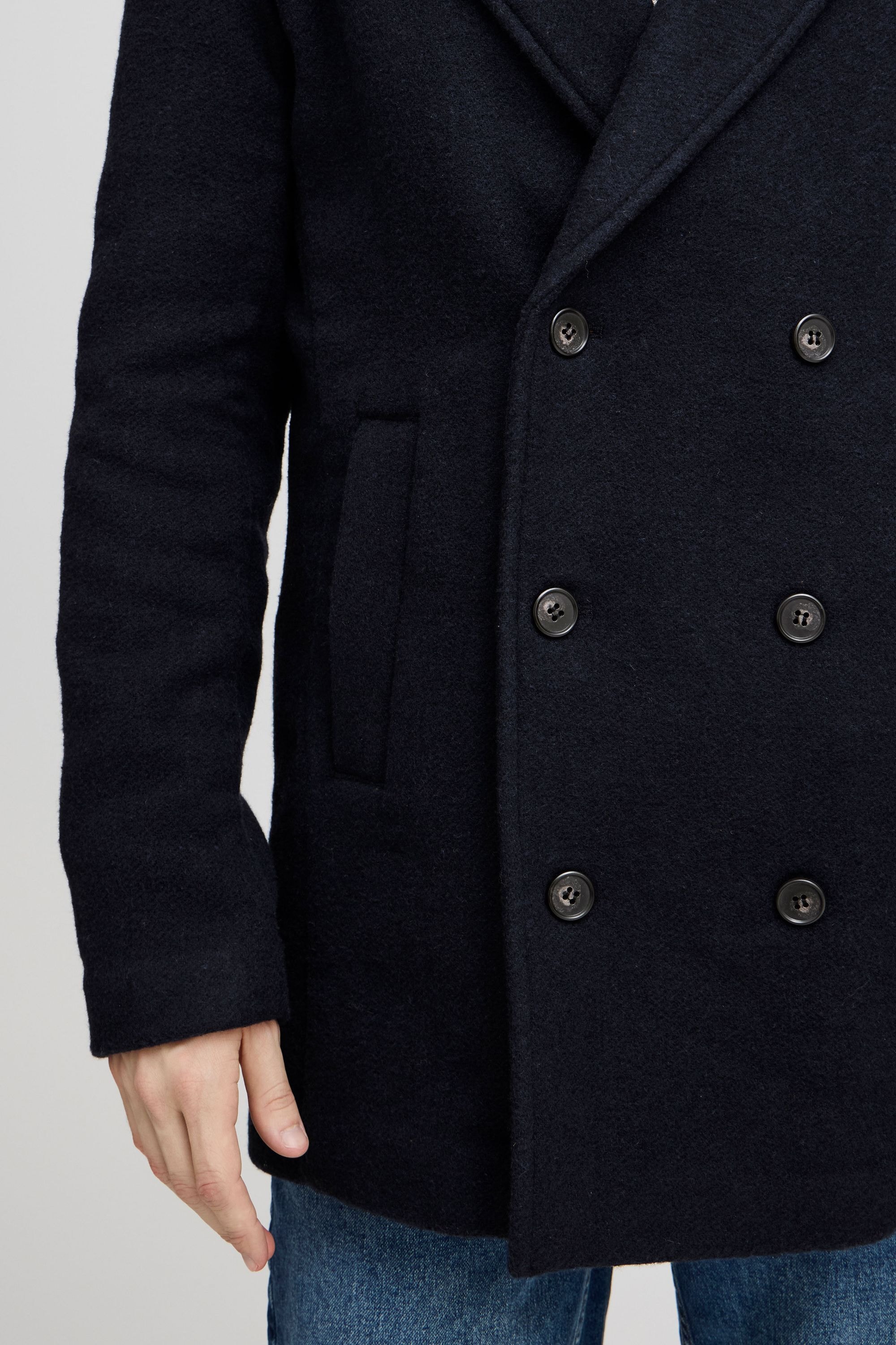 Casual Friday Wollmantel »Wollmantel CFVILMER wool mix peacoat«