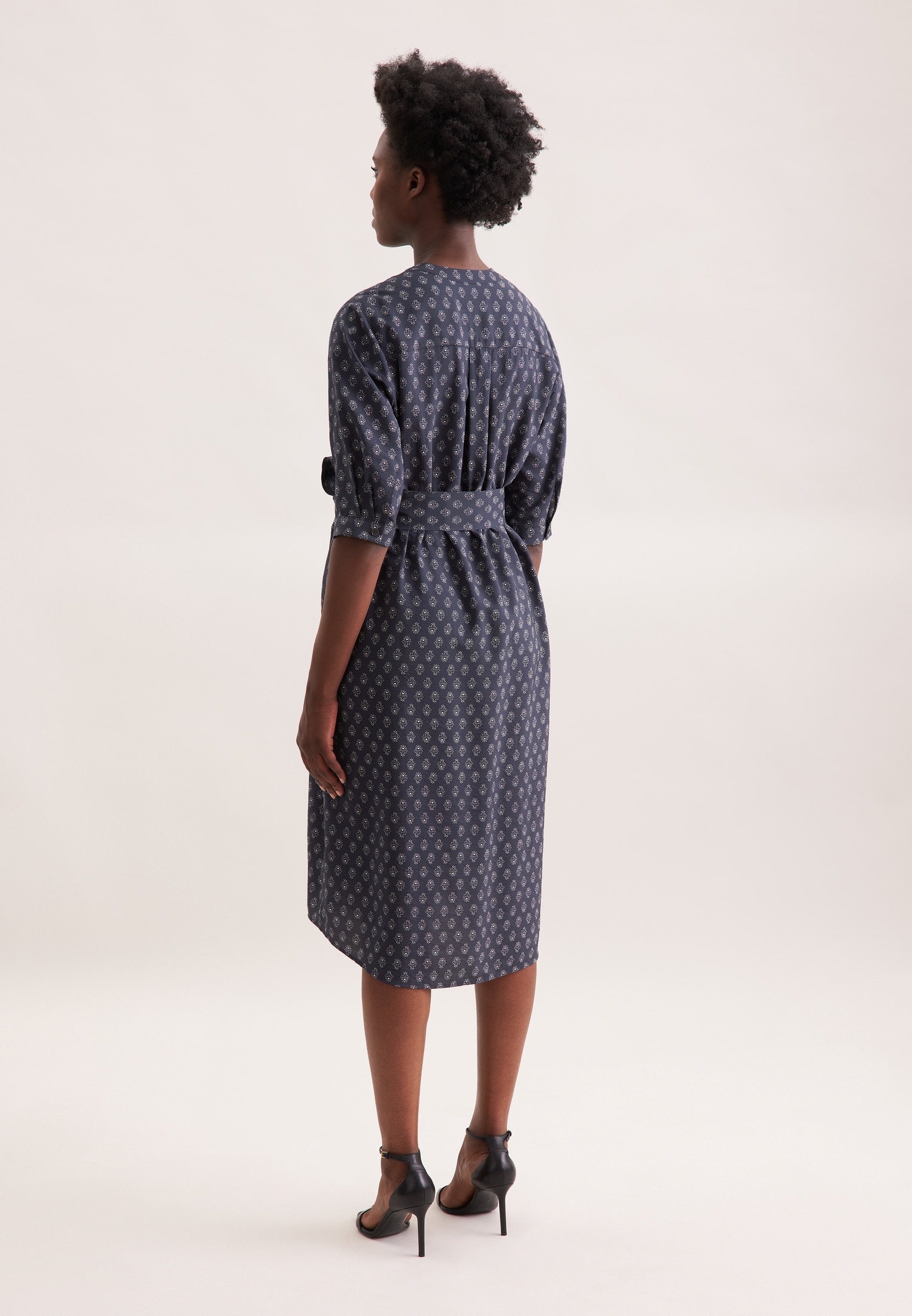 seidensticker Sommerkleid 3/4 V-Neck Druck