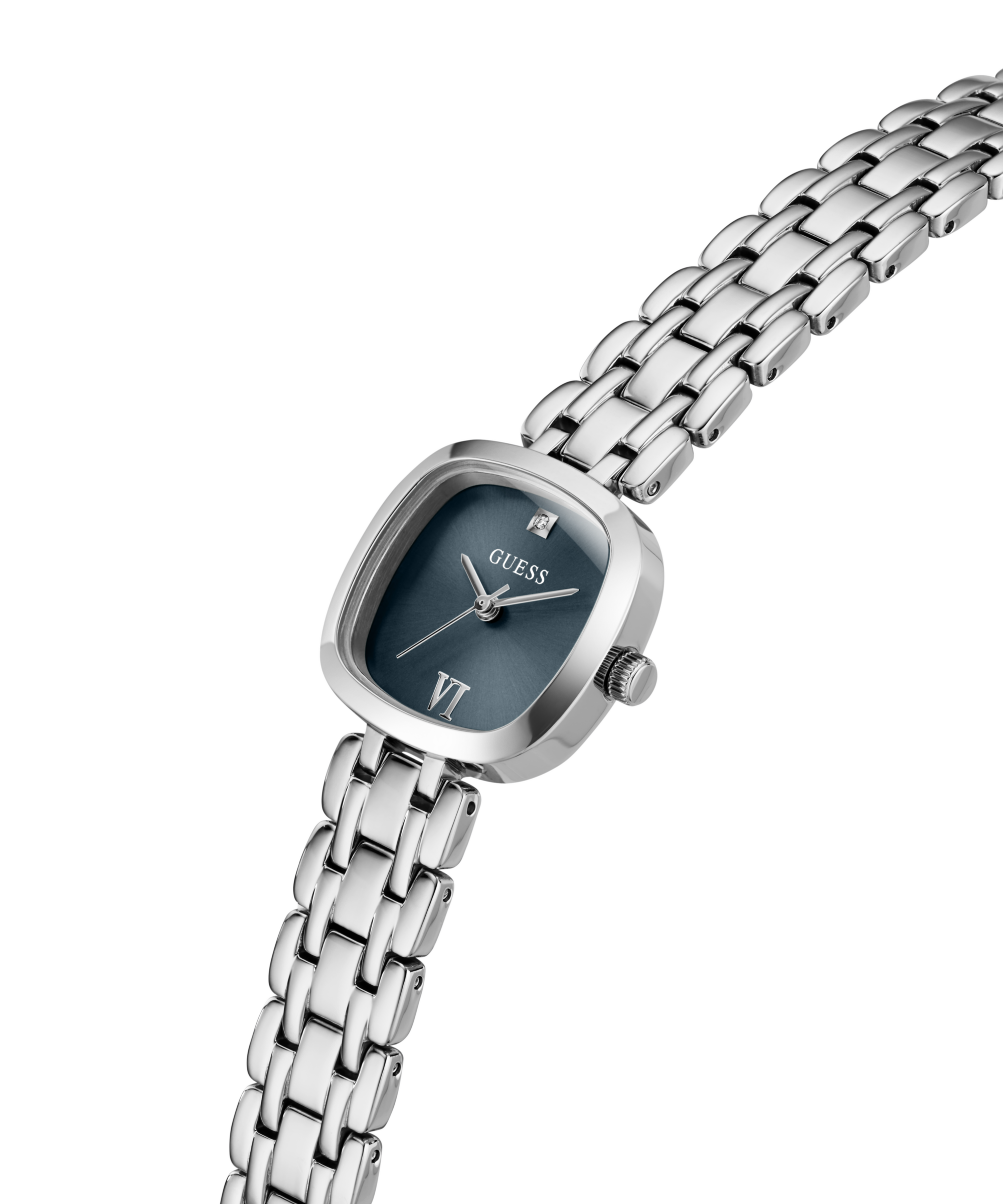 Guess Quarzuhr »HAZEL« Armbanduhr, Damenuhr, Edelstahlarmband, analog