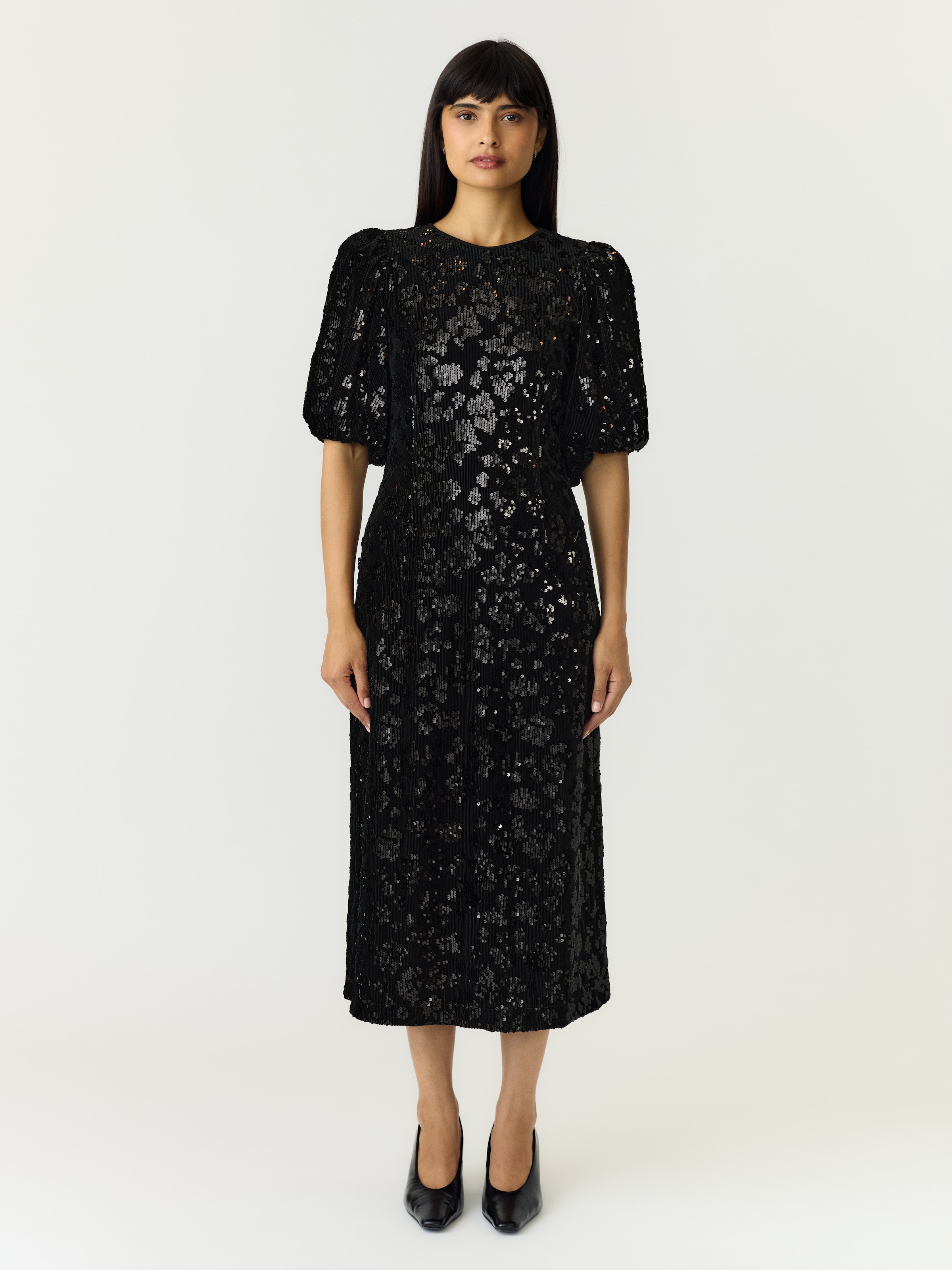 Y.A.S Paillettenkleid »YASSOFIE 2/4 SEQUIN MIDI DRESS NOOS« Materialmix