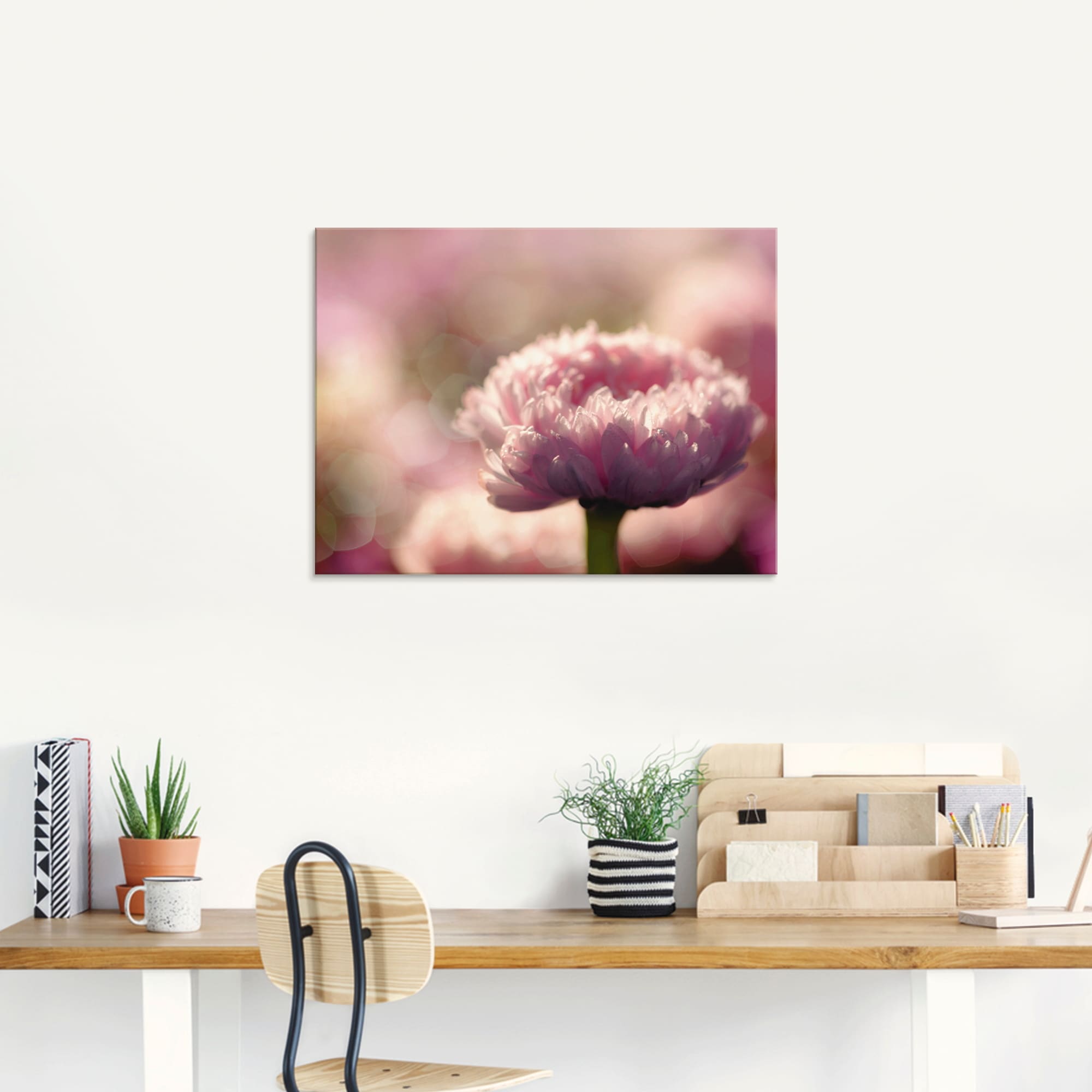 Artland Glasbild »Gänseblümchen in LOVE«, Blumen, (1 St.), in verschiedenen Größen