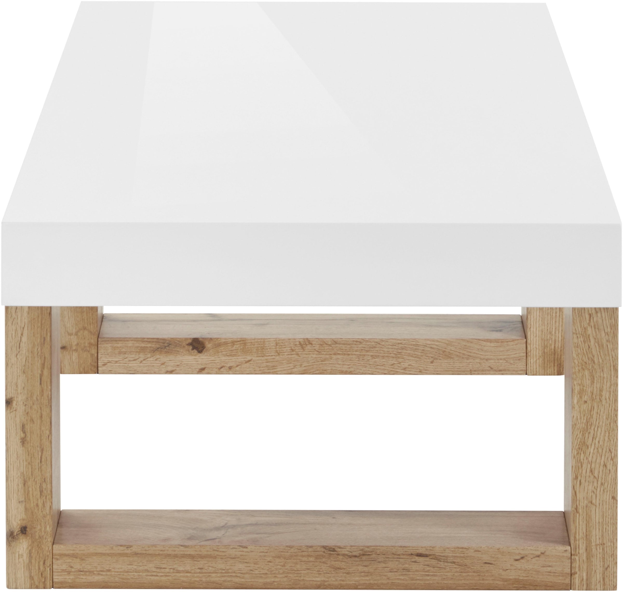 INOSIGN Couchtisch »Solid«, hochglanzfarbener weißer Tischplatte, in zwei unterschiedlichen Größen