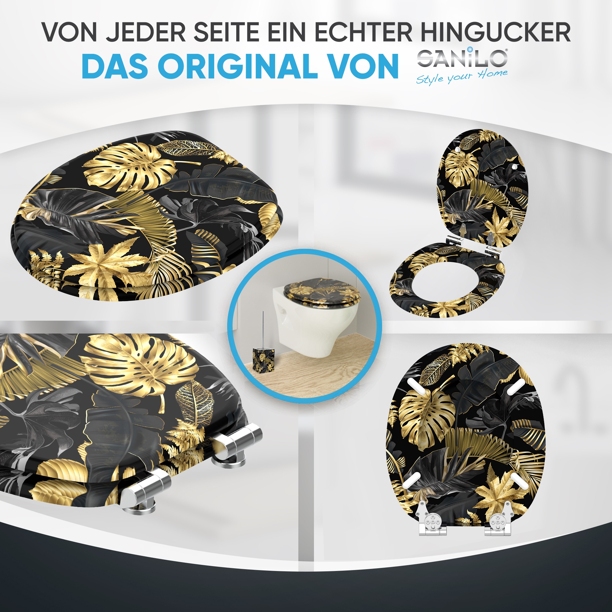 Sanilo WC-Sitz »mit Absenkautomatik, viele schöne Toilettensitze direkt vom Hersteller« Premium Toilettendeckel, moderner Klodeckel, leichte Montage