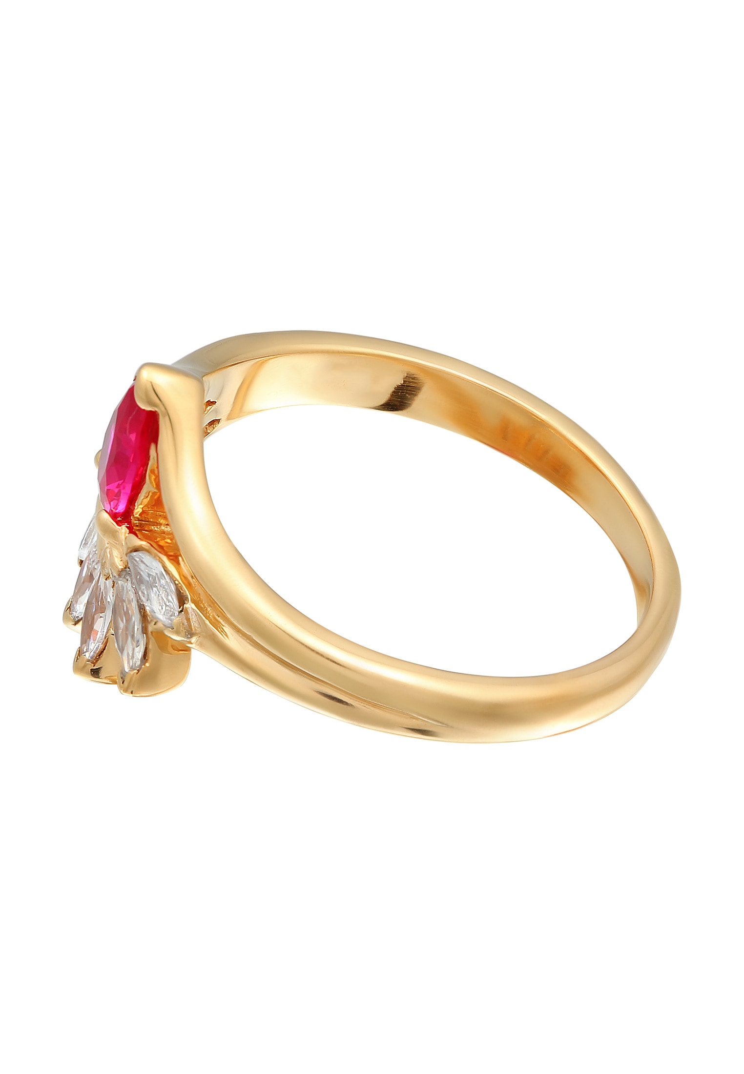 Elli Verlobungsring »Ring Zirkonia Synt. Rubin Elegant 925 Silber«