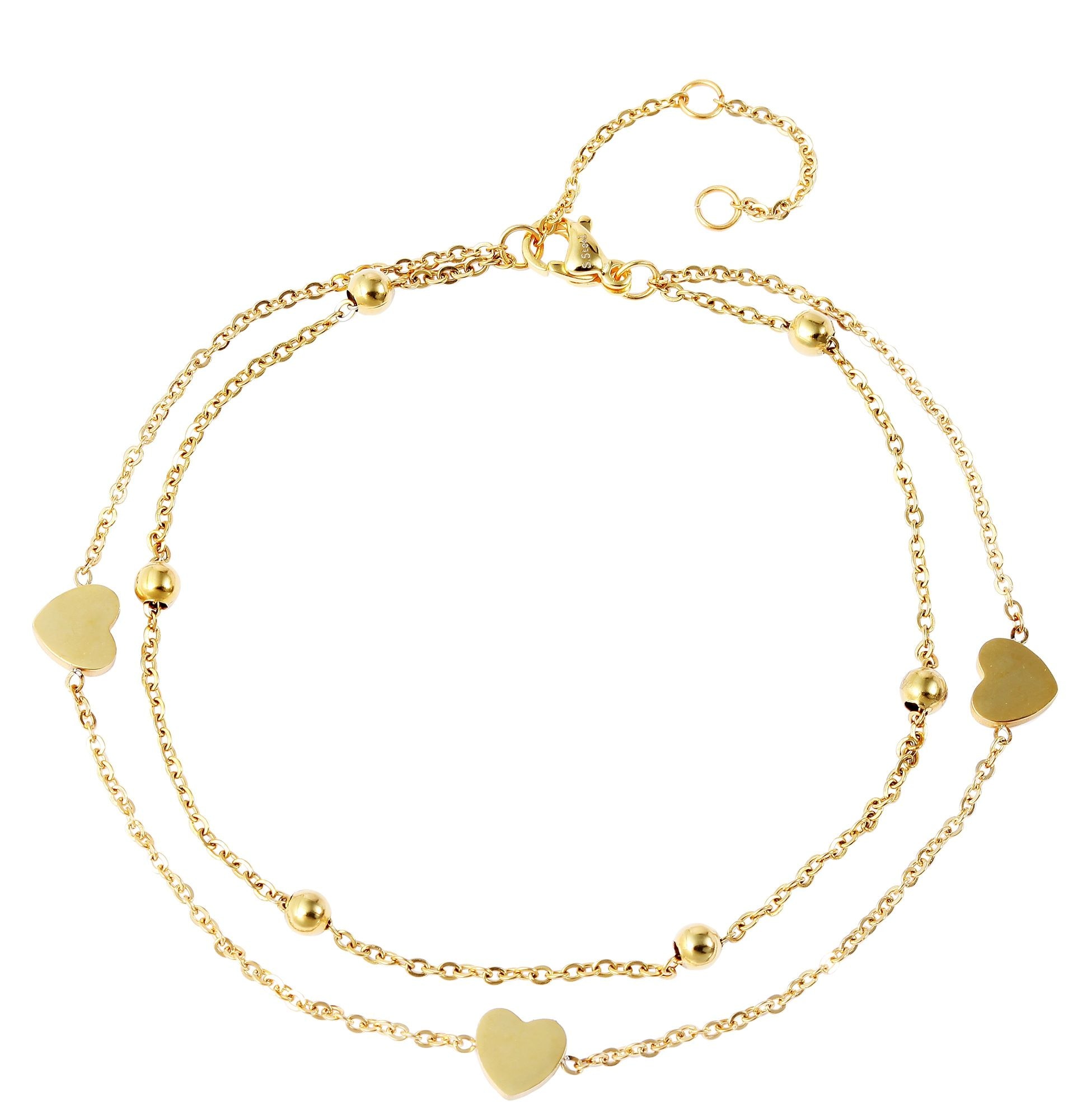 Adelia´s Armband »Damen Armband ¿ Herz aus Edelstahl 22,5 cm«