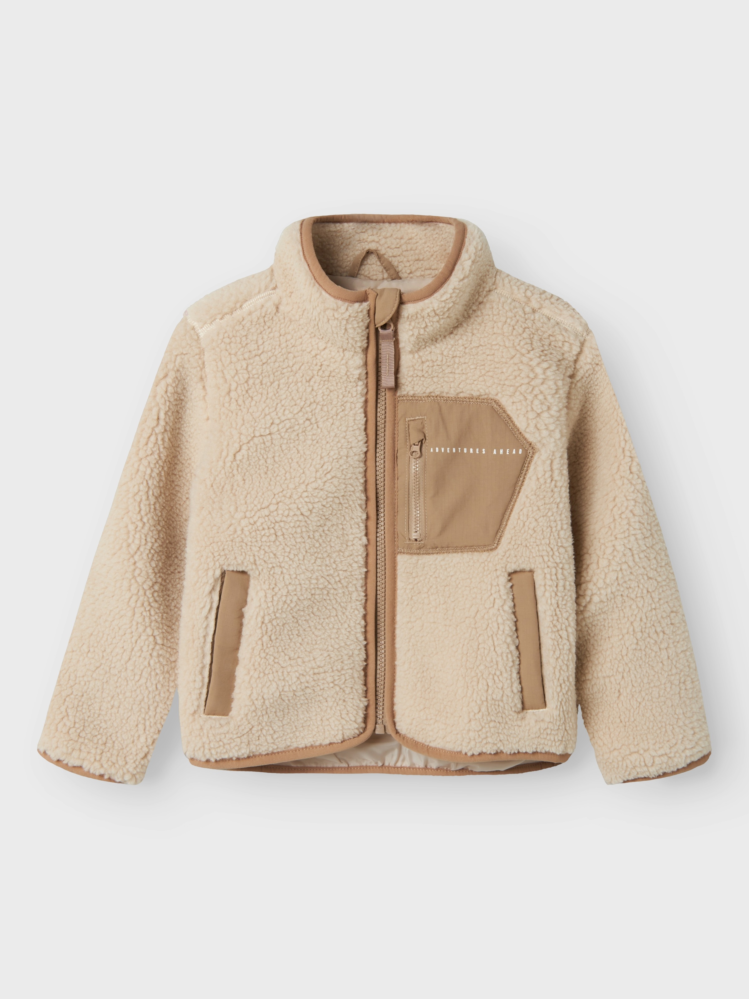Name It Strickfleecejacke »NMNMATTIA SHERPA JACKET PB«, ohne Kapuze