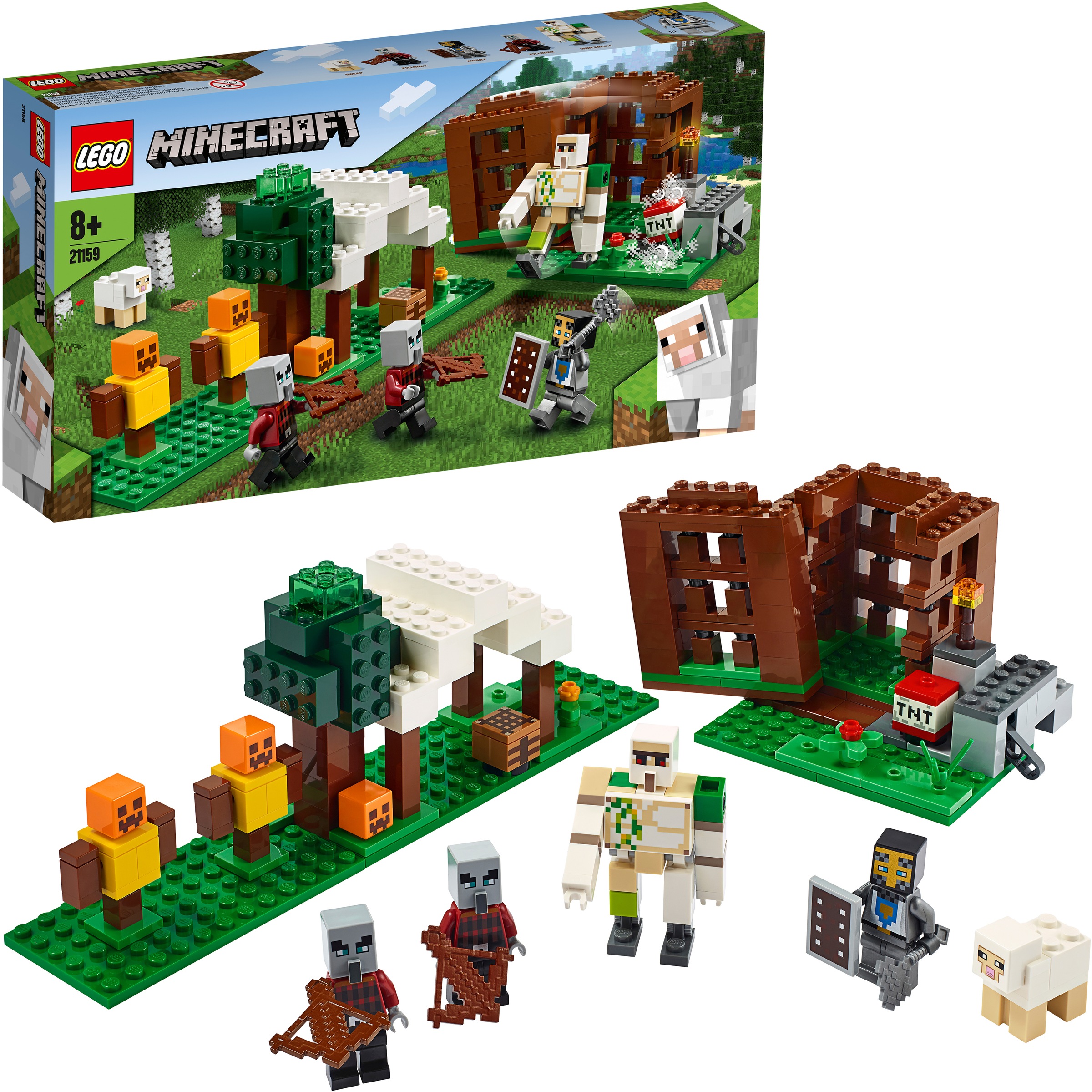 LEGO® Konstruktionsspielsteine »Der Plünderer-Außenposten (21159), LEGO® Minecraft™«, (303 St.), Made in Europe