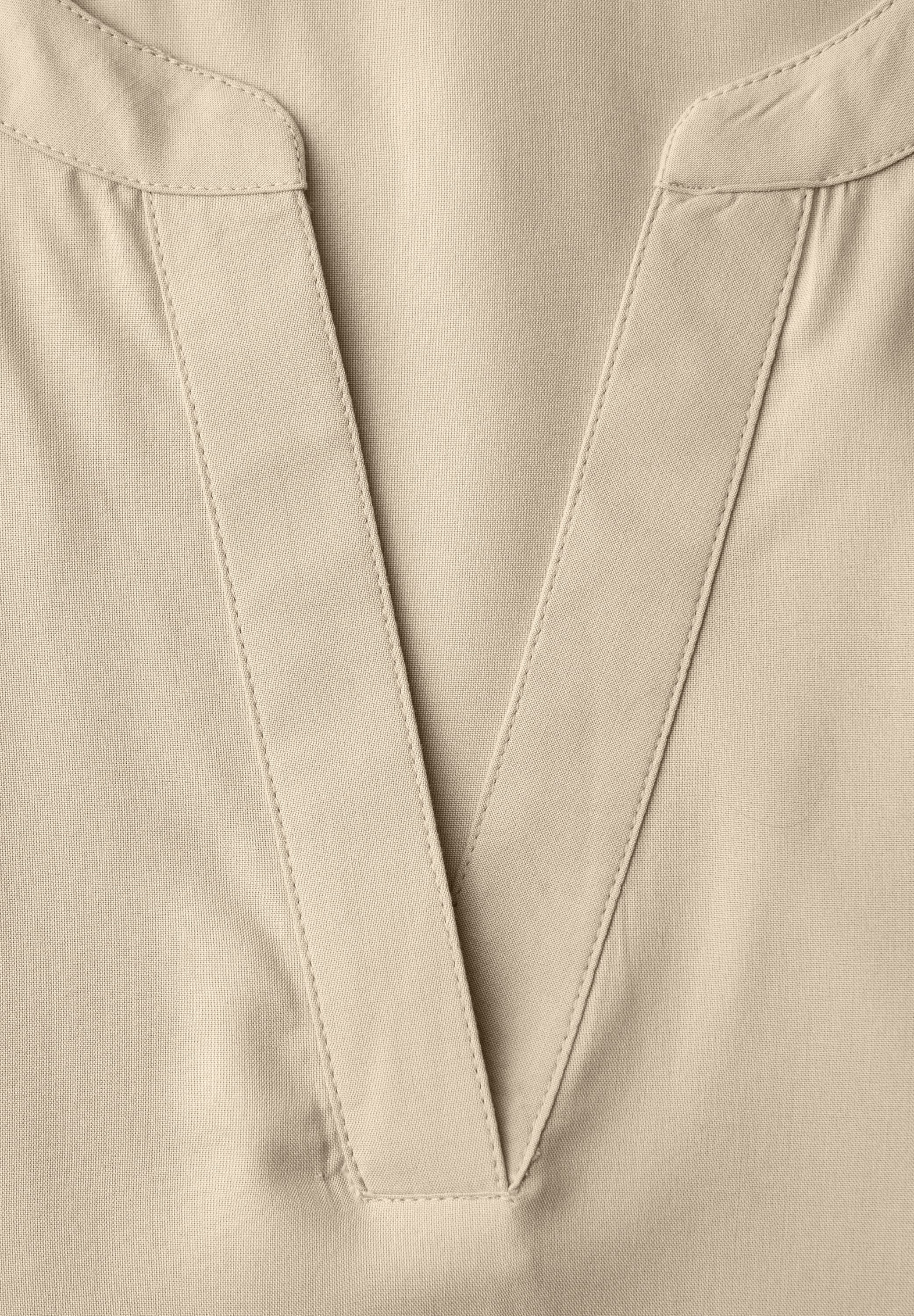 STREET ONE Schlupfbluse Leicht abgerundeter Saum, Ärmelaufschlag