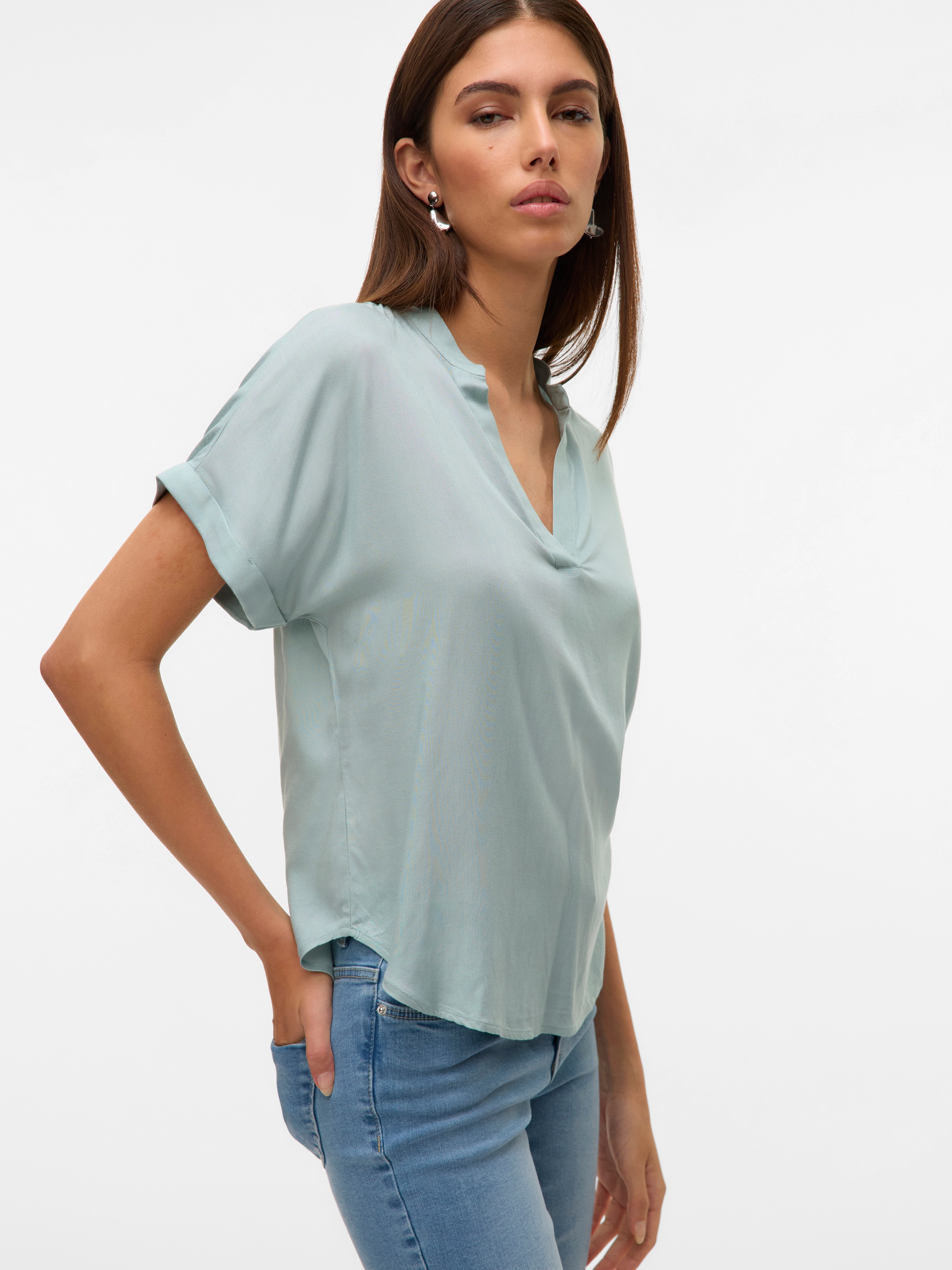 Vero Moda Shirtbluse »VMBEAUTY SS TOP GA NOOS« Viskose, regular fit
