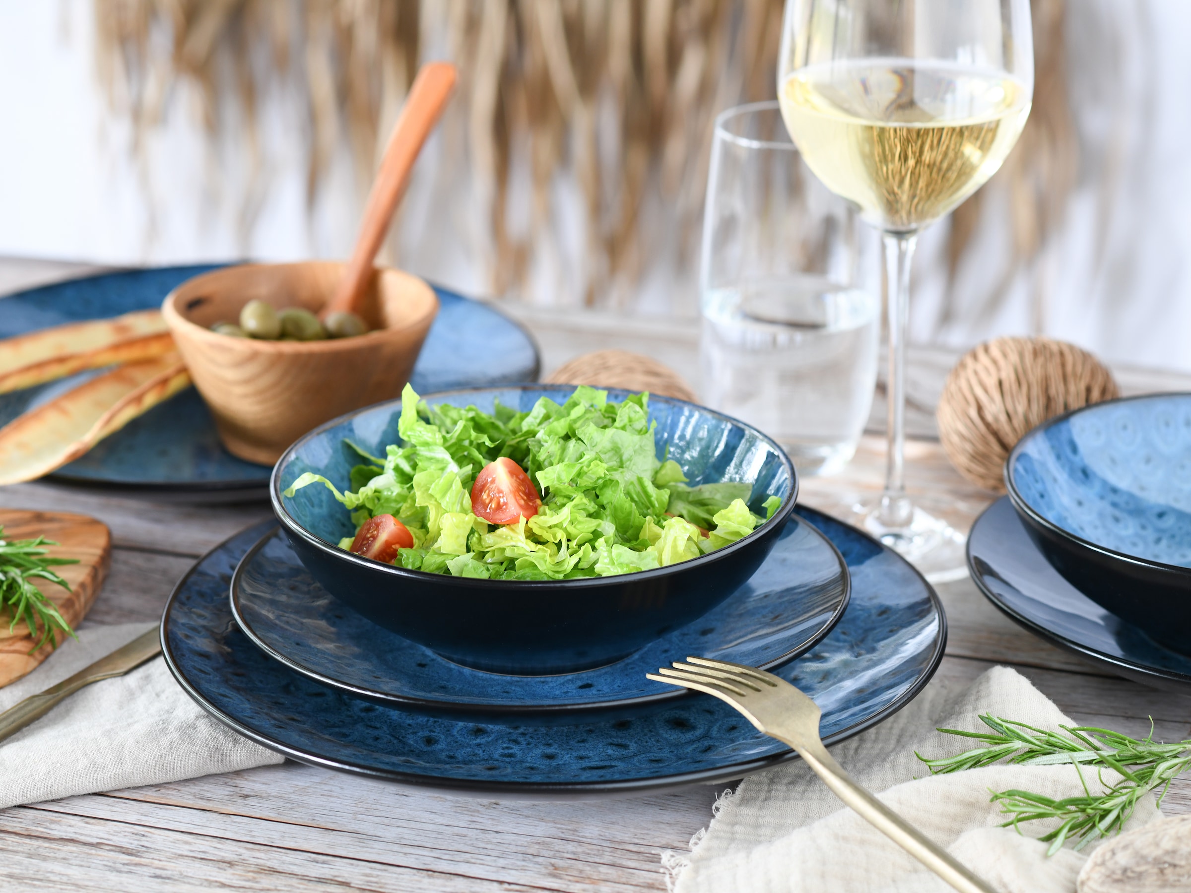 CreaTable Teller-Set »Capri, Tellerset 18-tlg« Reaktivglasur